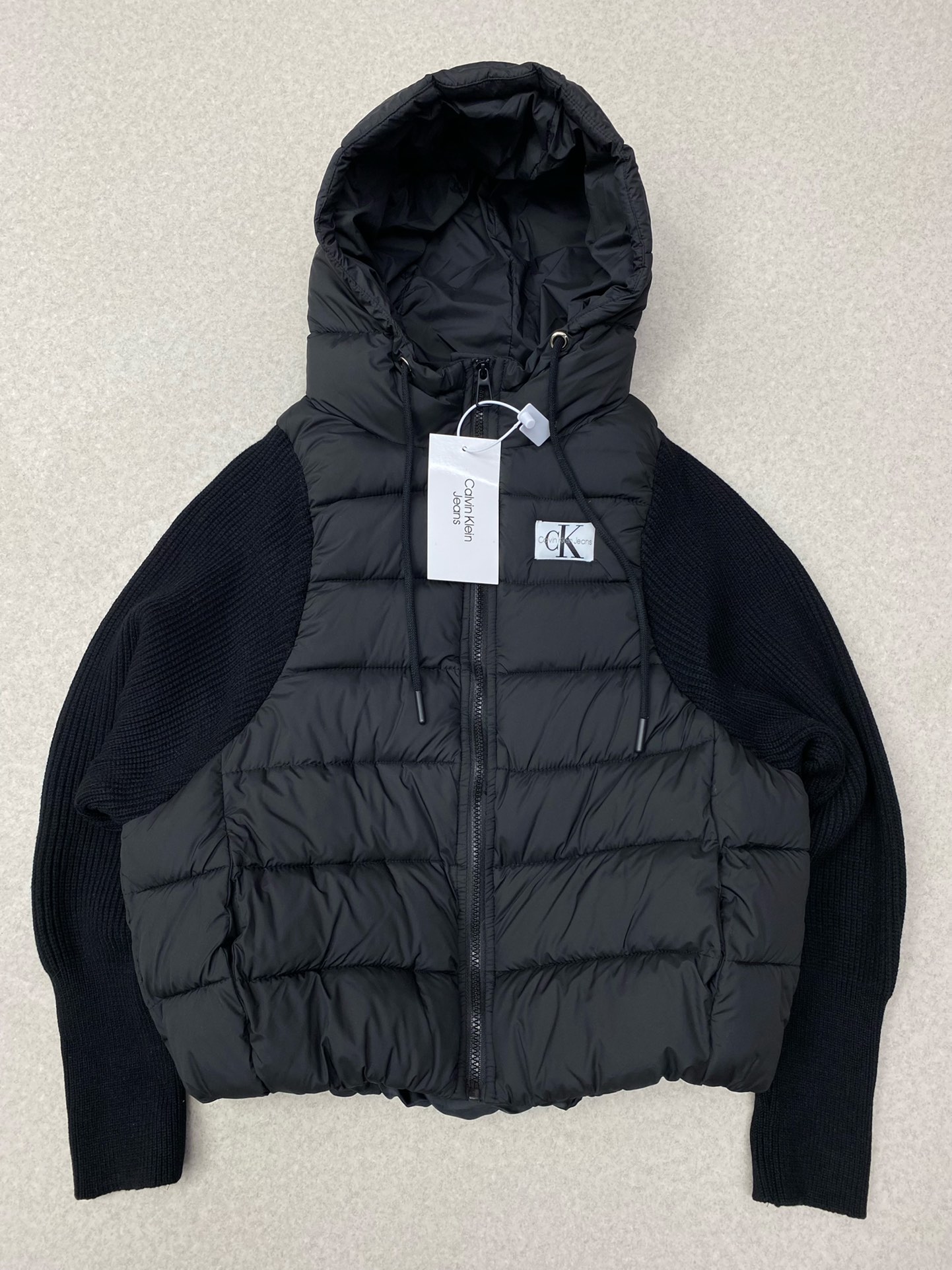 Calvin Klein CK Embroidered Logo Down Cotton Jacket​