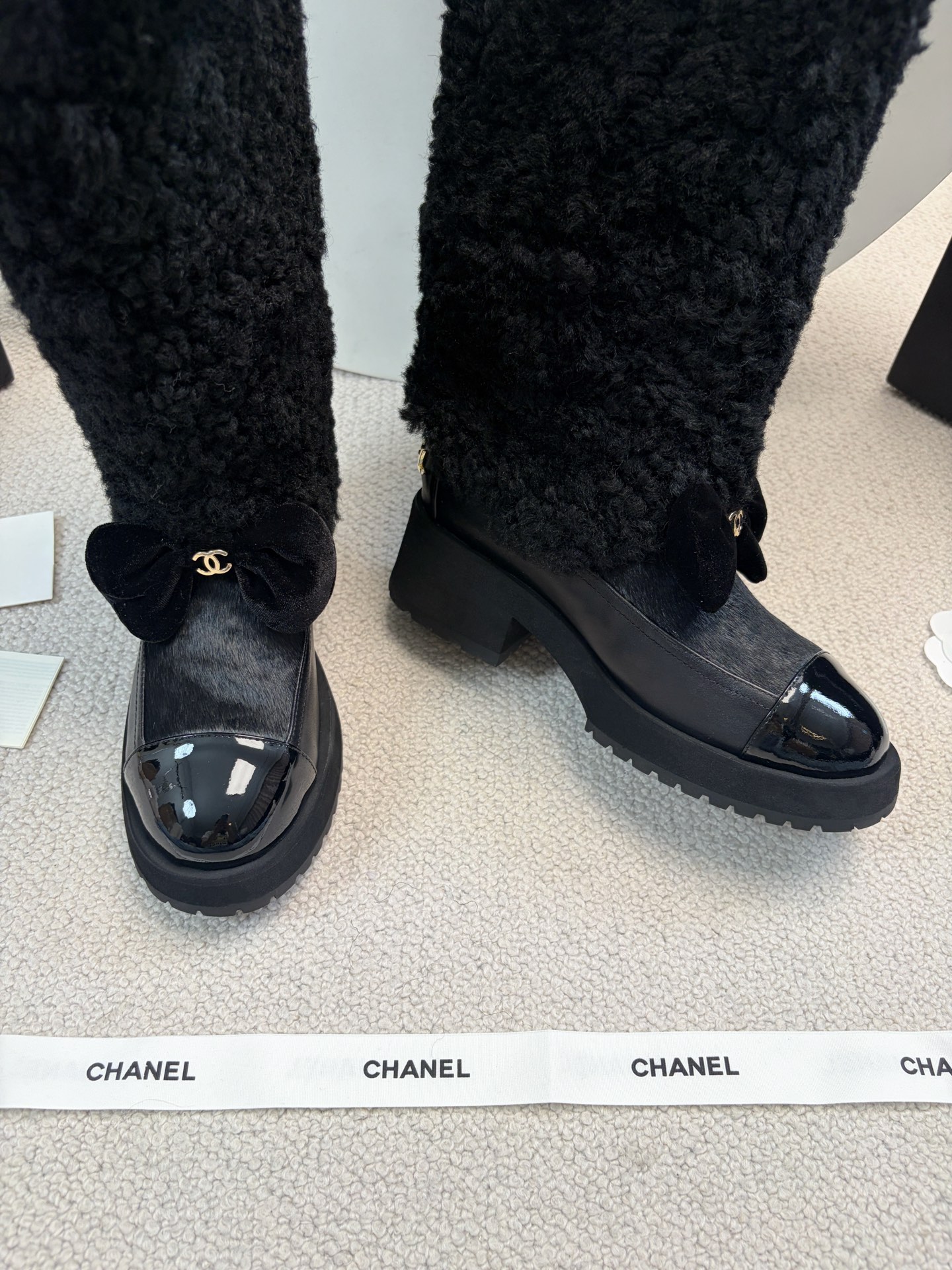 Chanel 2025 Spring/Summer Autumn-Winter Ski Collection Long Boot Furry Shoes