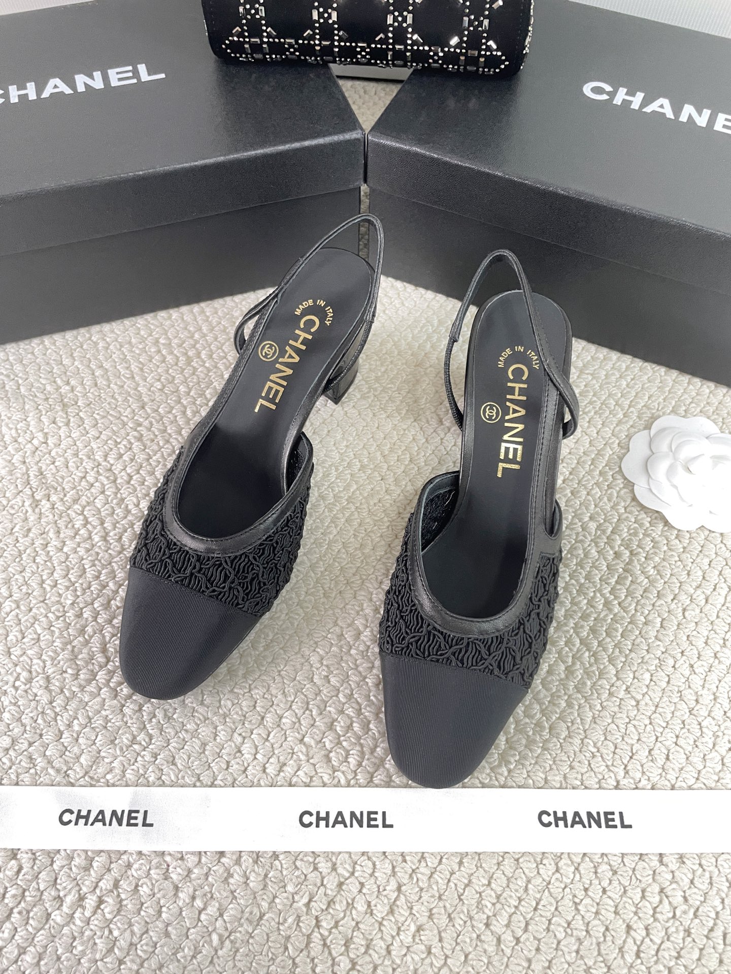 CHANEL Early Spring Woven Mary Jane Single Shoes