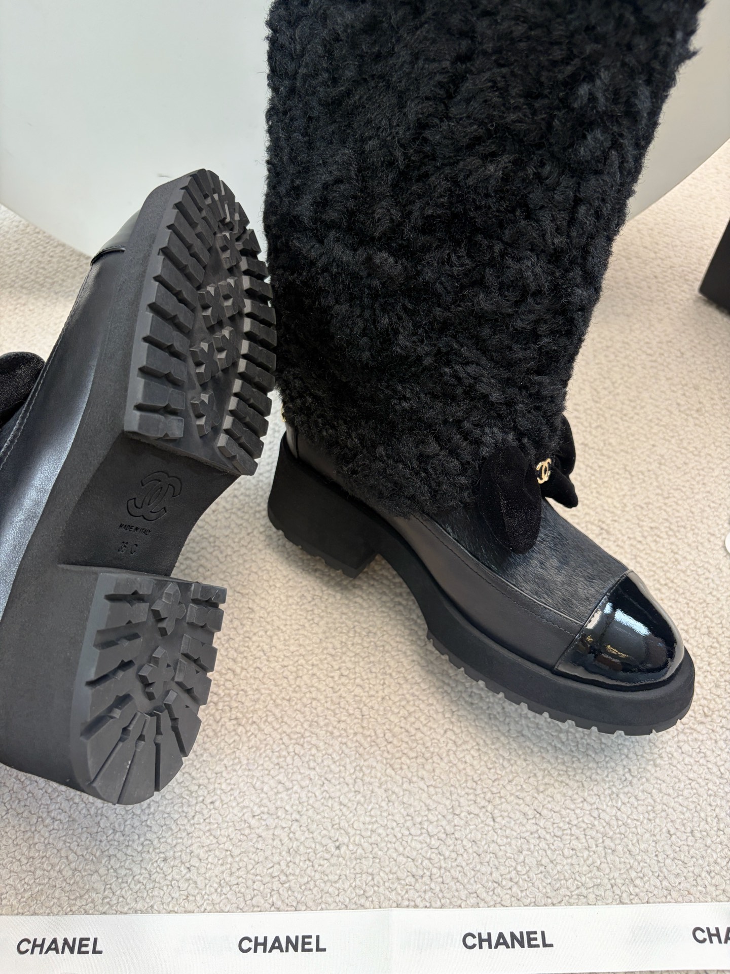 Chanel 2025 Spring/Summer Autumn-Winter Ski Collection Long Boot Furry Shoes
