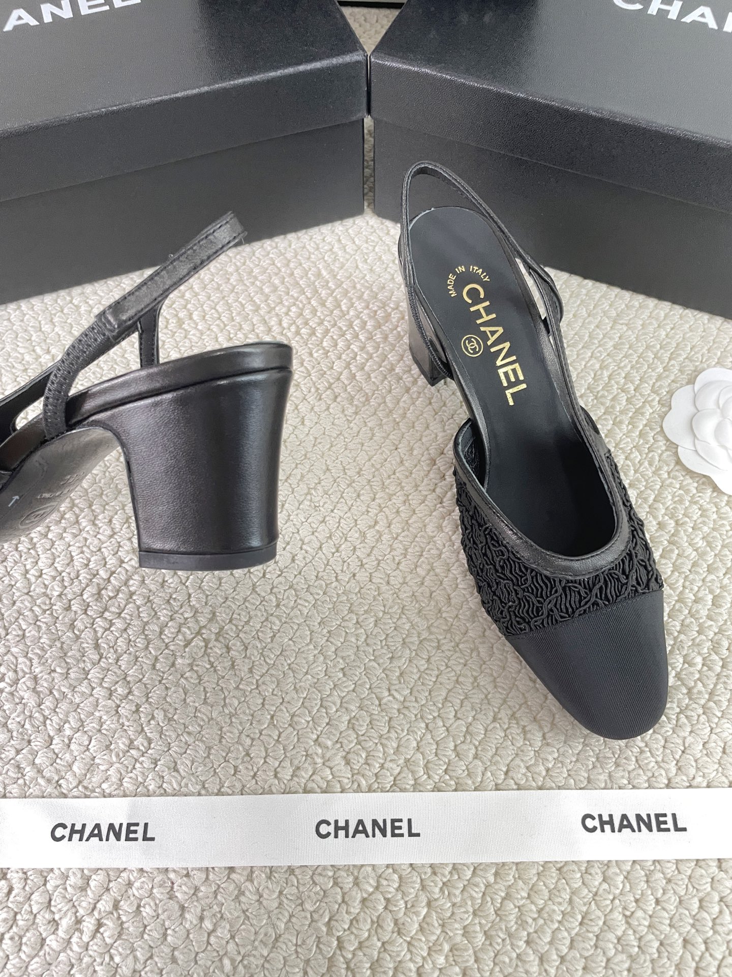 CHANEL Early Spring Woven Mary Jane Single Shoes