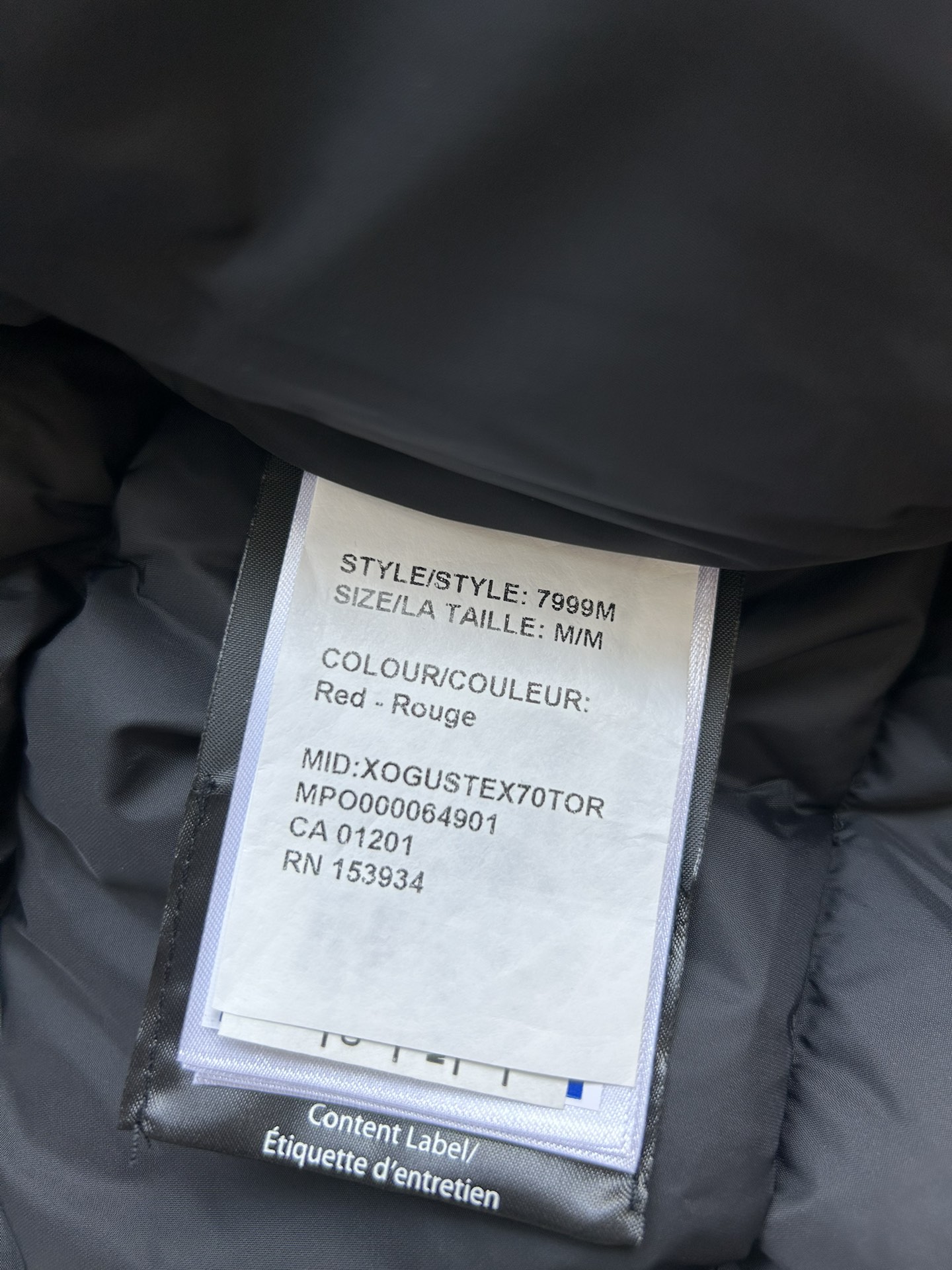 Canada Goose Style 01 Bomber Down Jacket