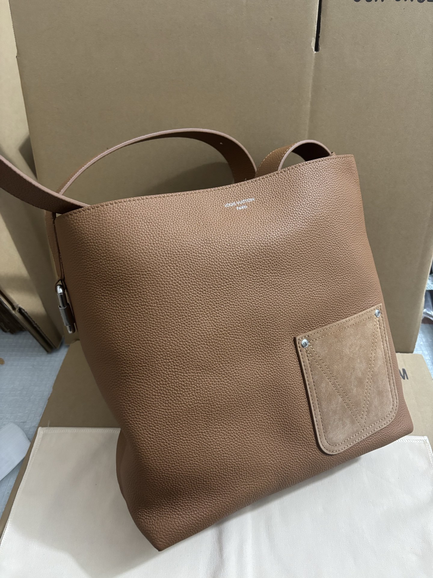 Louis Vuitton Three-Tone Verso Hobo Handbag