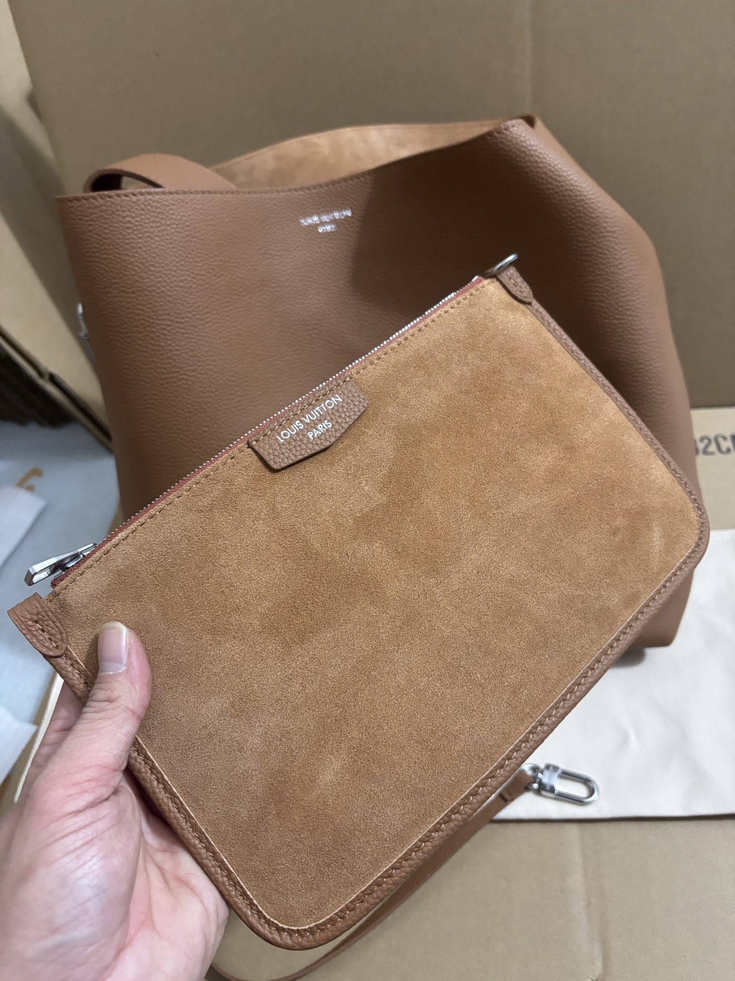 Louis Vuitton Three-Tone Verso Hobo Handbag