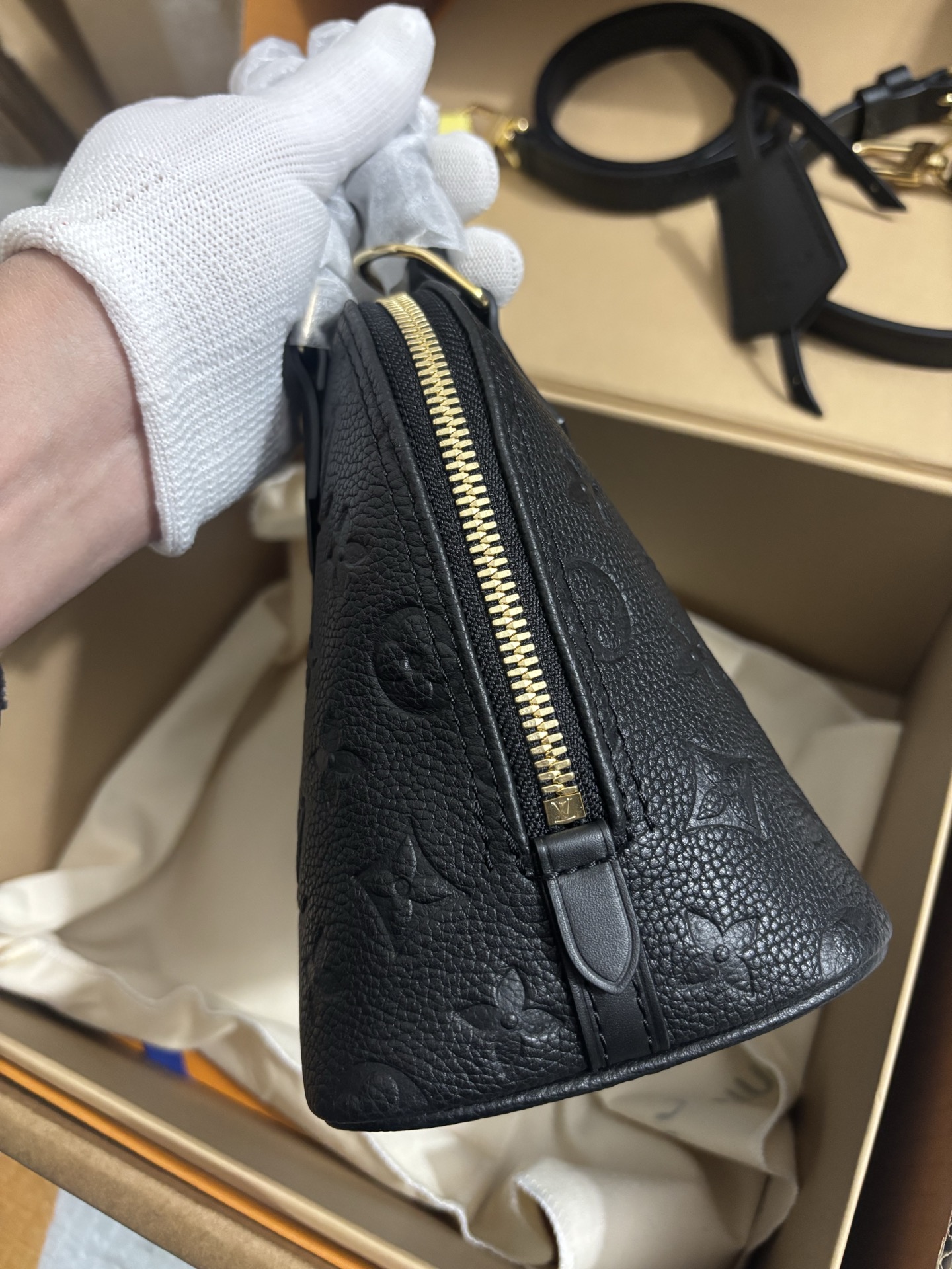 Louis Vuitton All Leather Alma BB Handbag