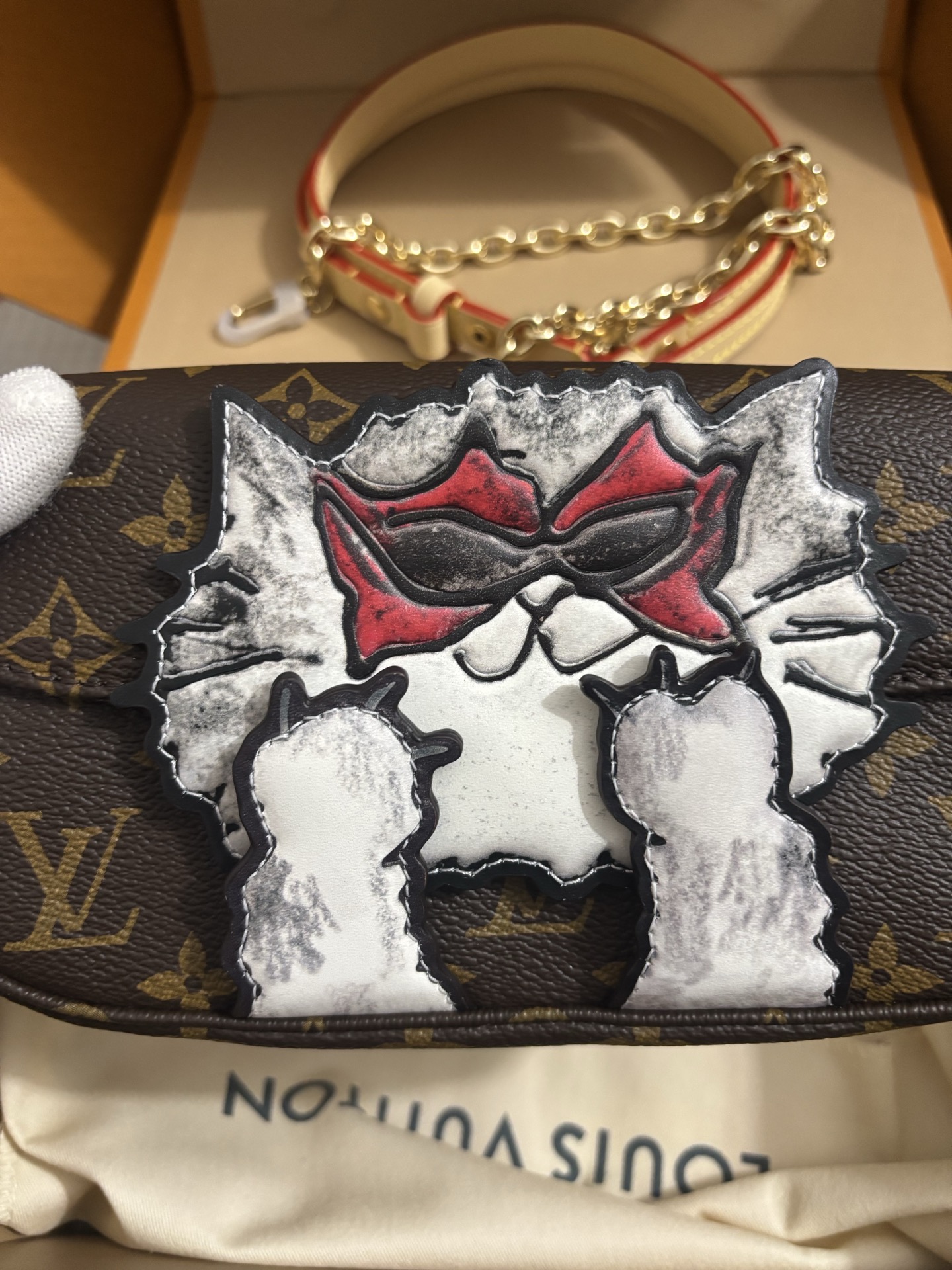 Louis Vuitton Wallet On Chain Ivy cat handbag