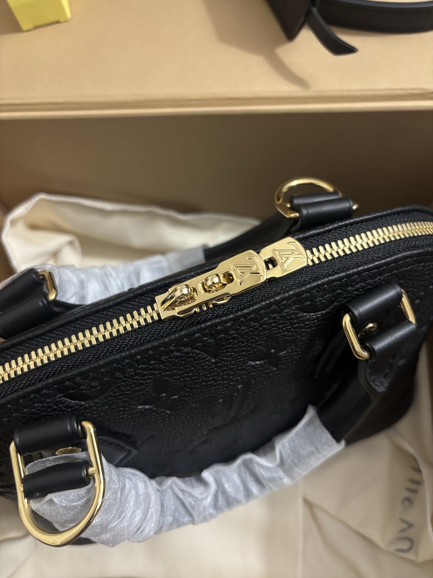 Louis Vuitton All Leather Alma BB Handbag