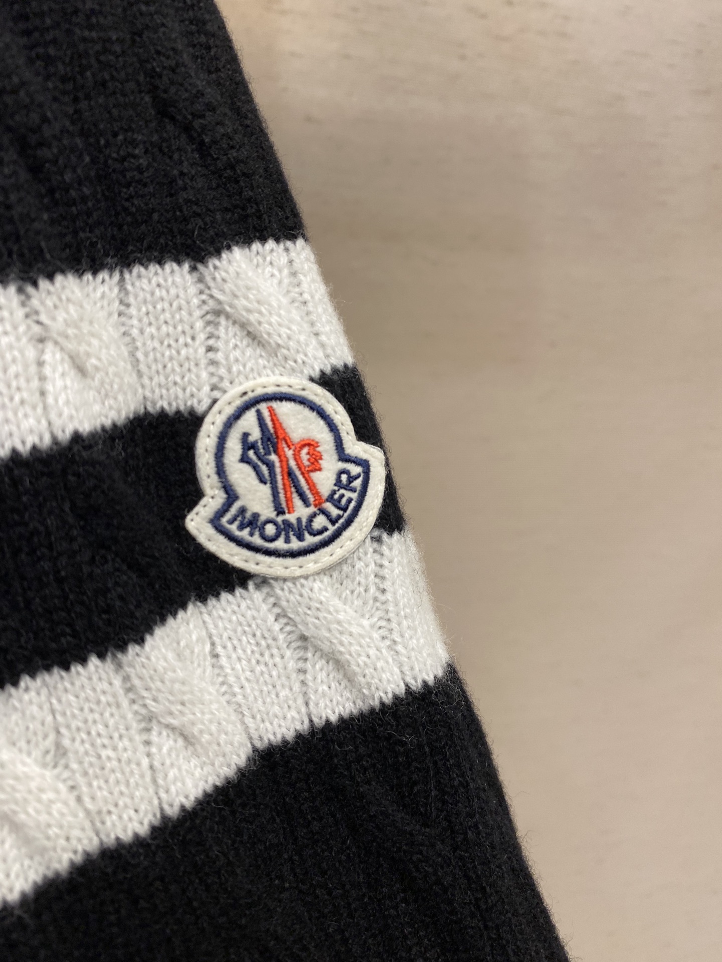 Moncler  Striped Panel Padded Wool-Knitted Down Coat (Couple Set)