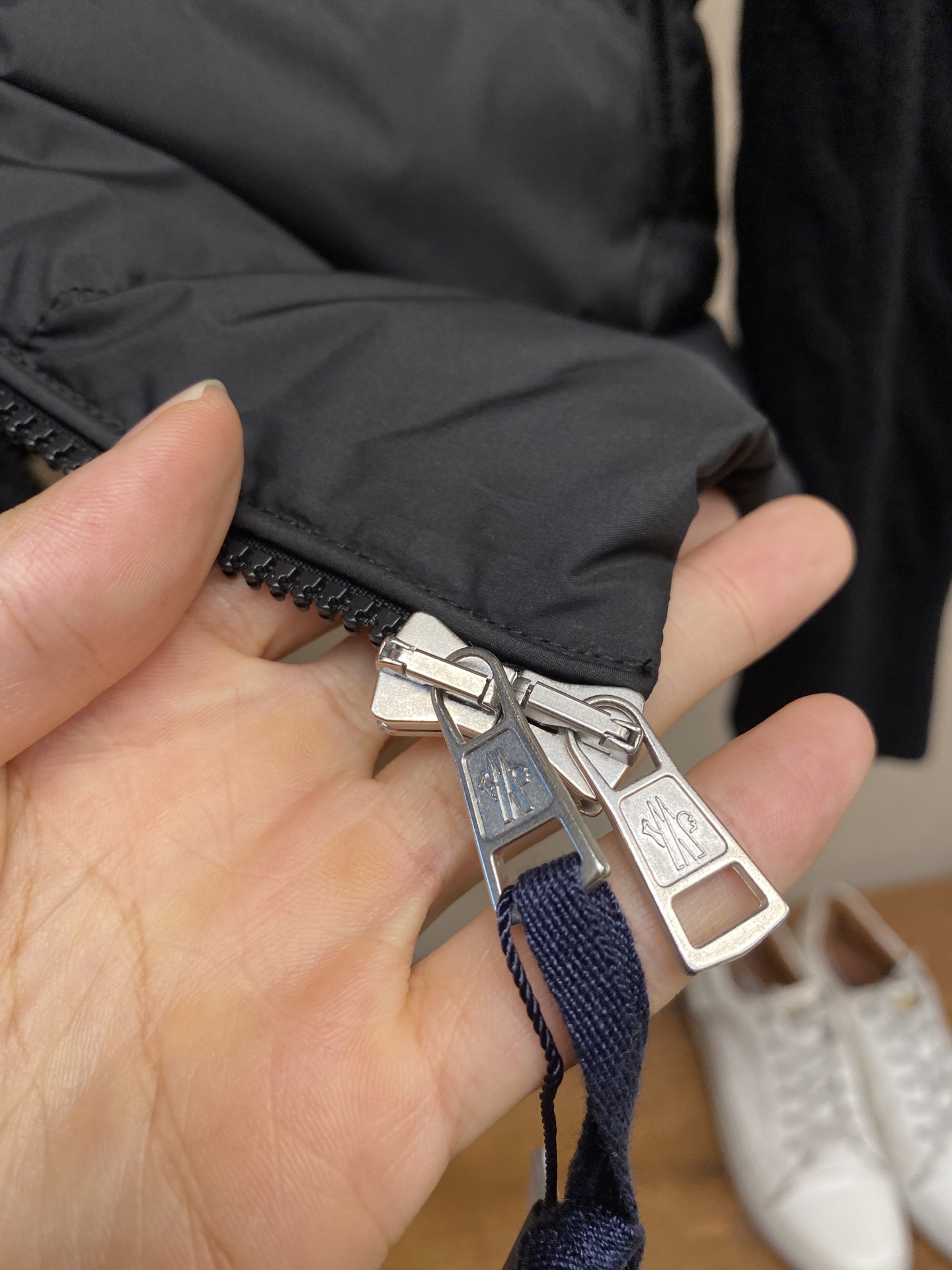 Moncler  Striped Panel Padded Wool-Knitted Down Coat (Couple Set)