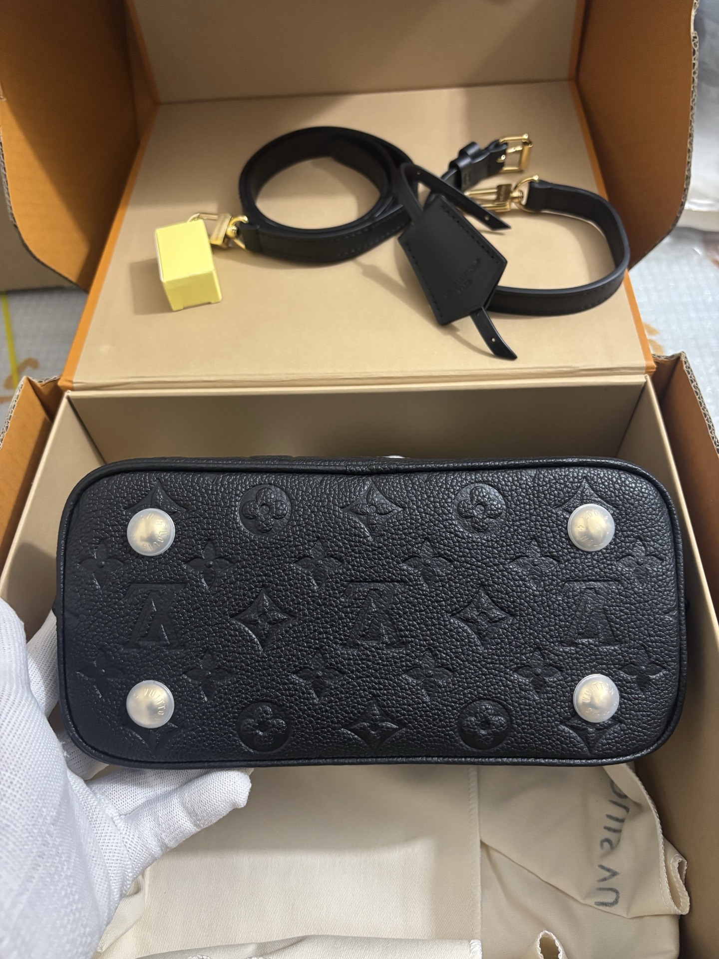 Louis Vuitton All Leather Alma BB Handbag