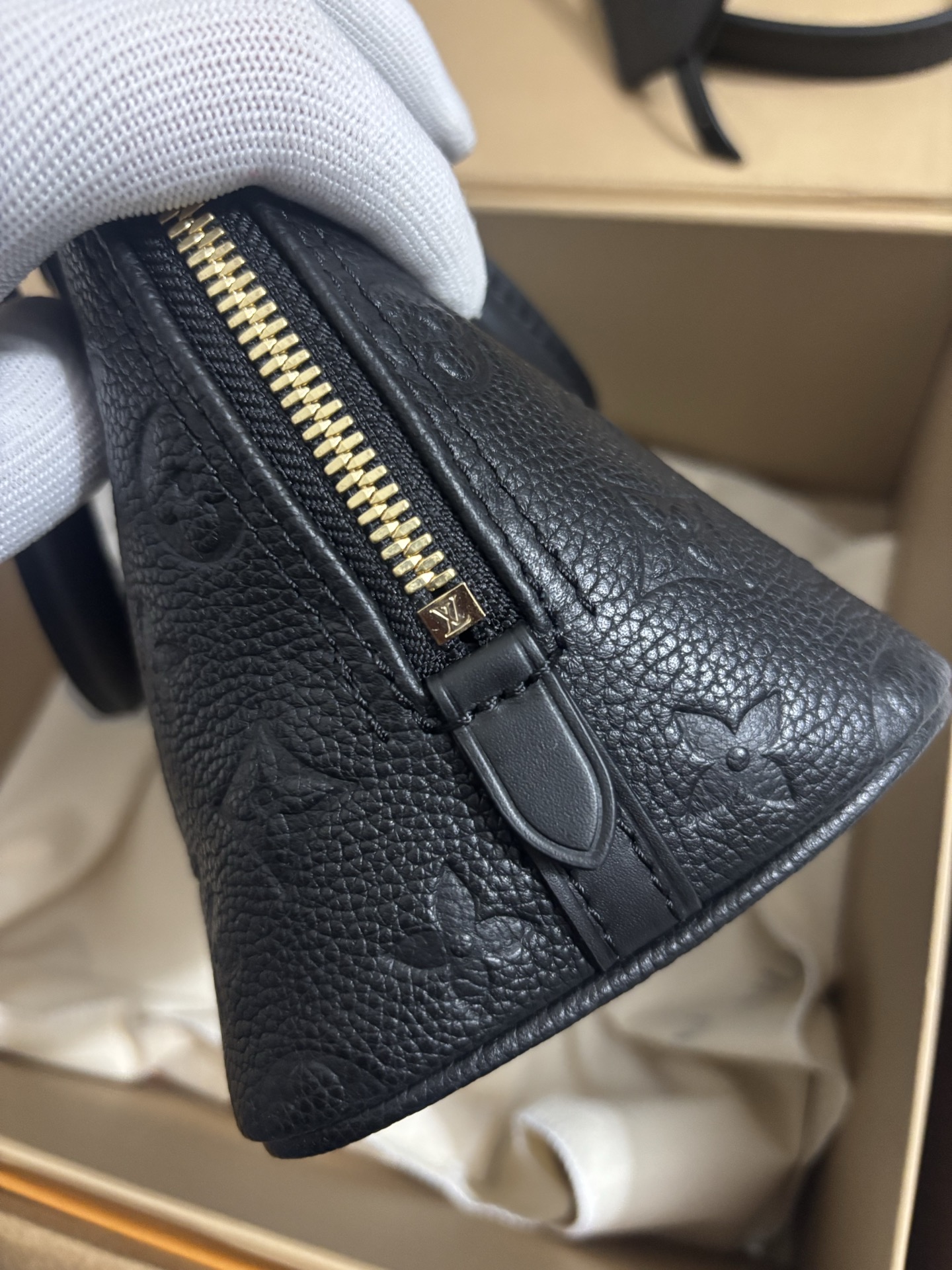 Louis Vuitton All Leather Alma BB Handbag