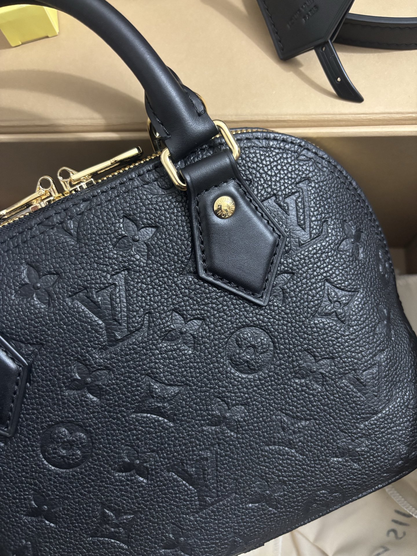 Louis Vuitton All Leather Alma BB Handbag