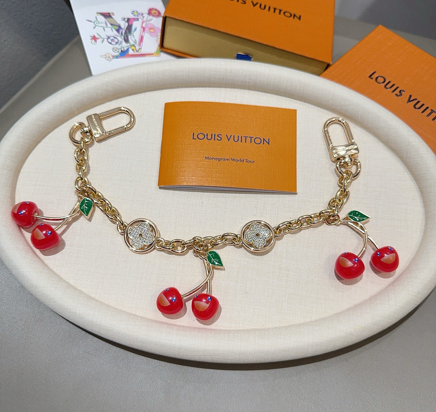 Louis Vuitton   Cherry Keychain