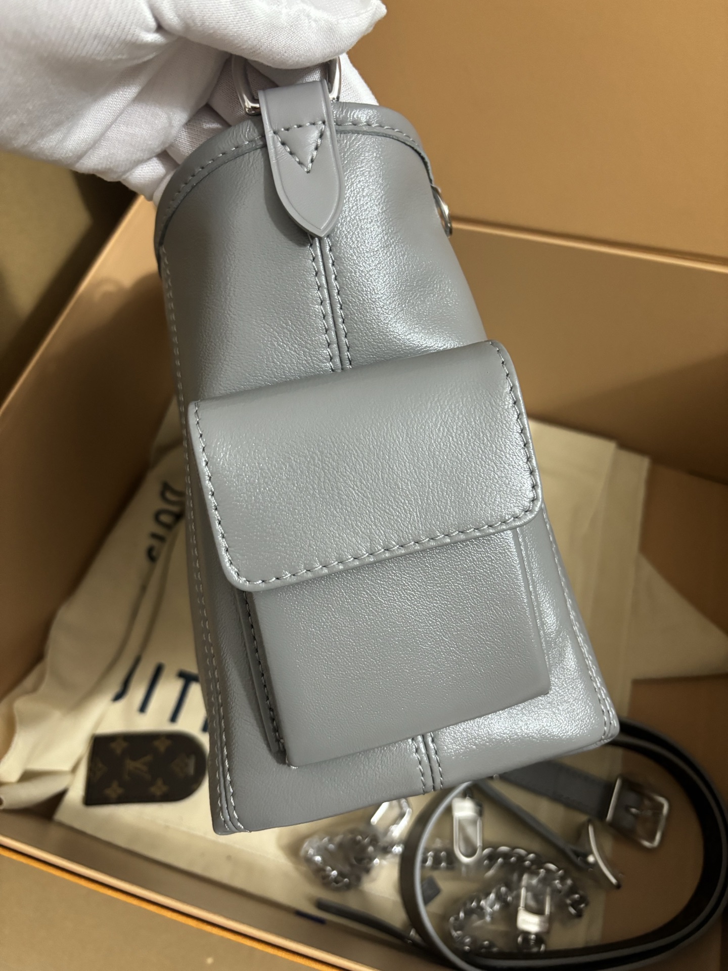 Louis Vuitton CarryAll Cargo Lambskin Small Handbag