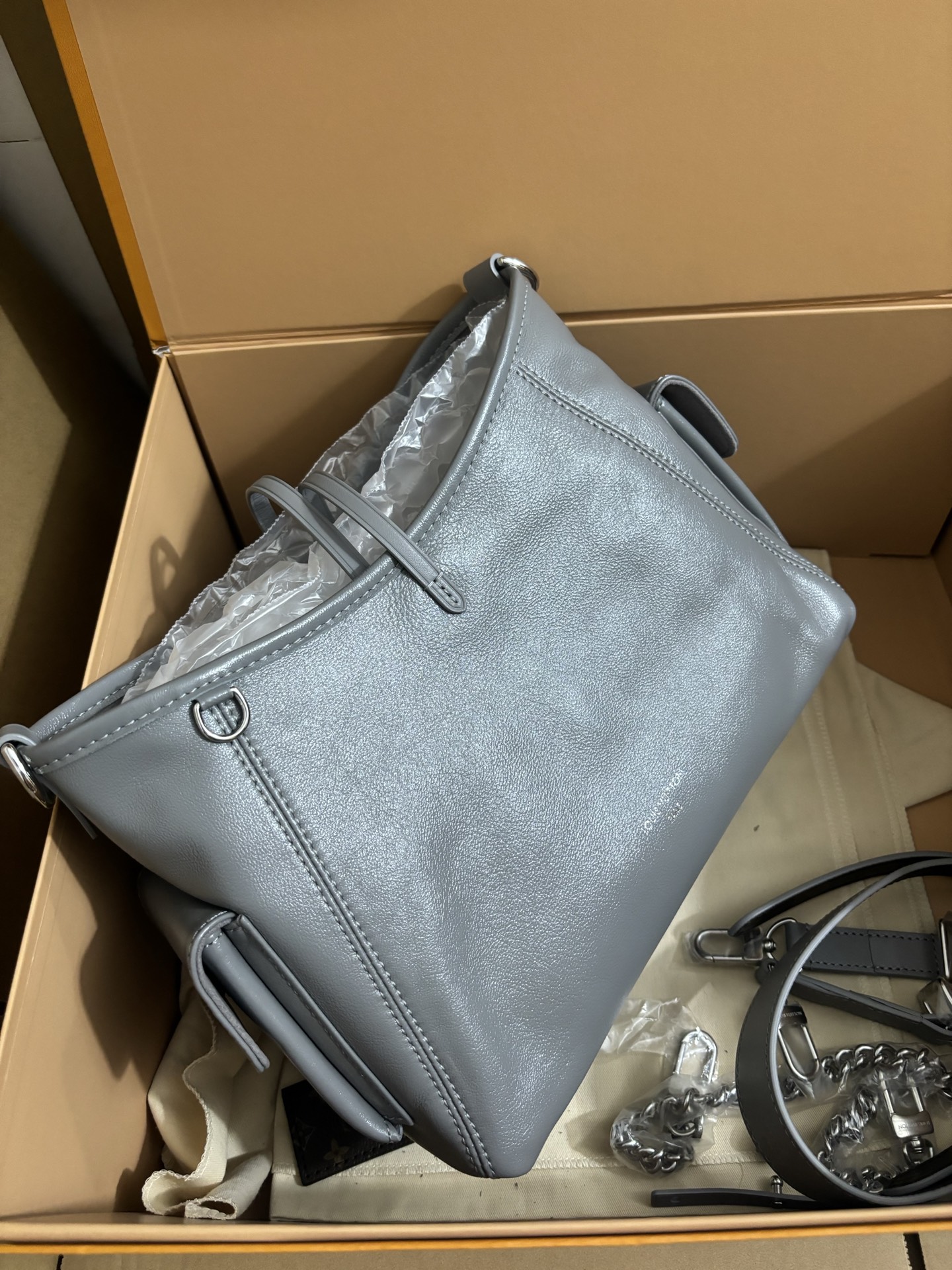 Louis Vuitton CarryAll Cargo Lambskin Small Handbag