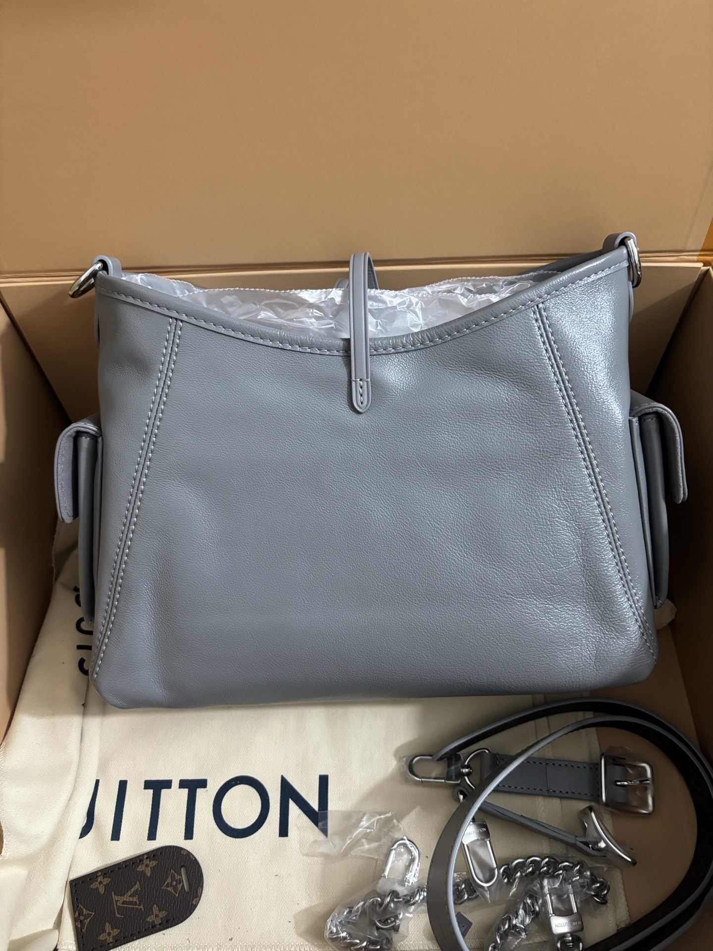 Louis Vuitton CarryAll Cargo Lambskin Small Handbag