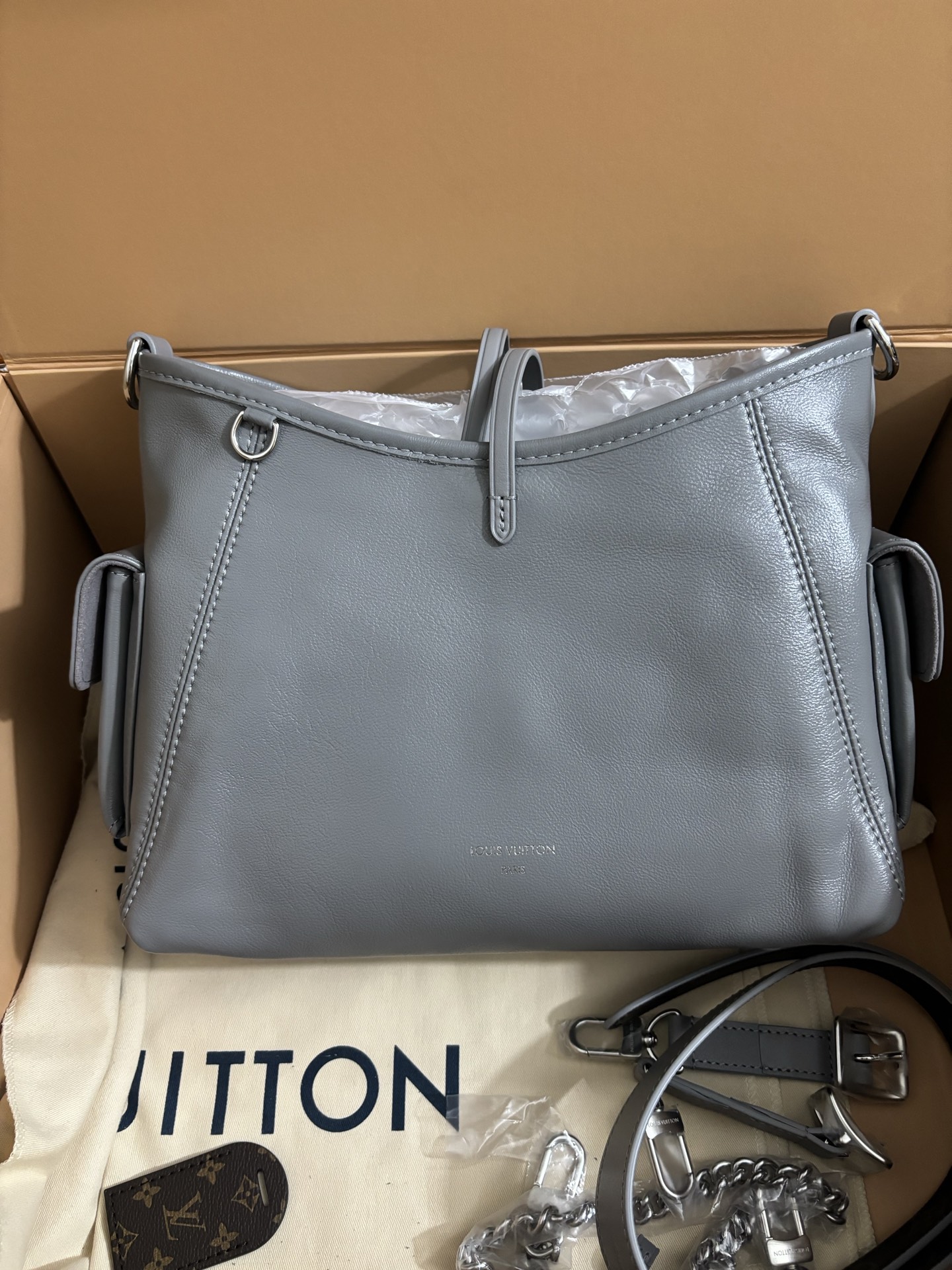 Louis Vuitton CarryAll Cargo Lambskin Small Handbag
