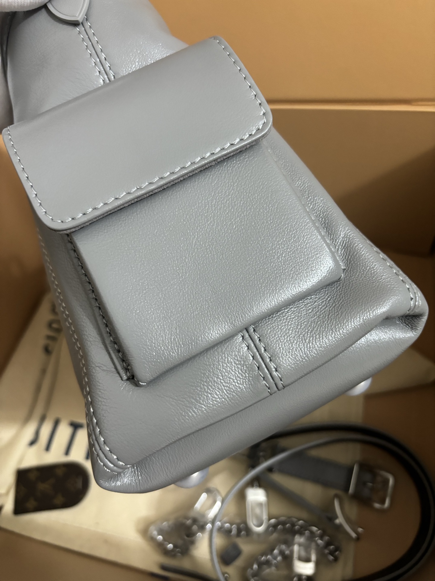 Louis Vuitton CarryAll Cargo Lambskin Small Handbag