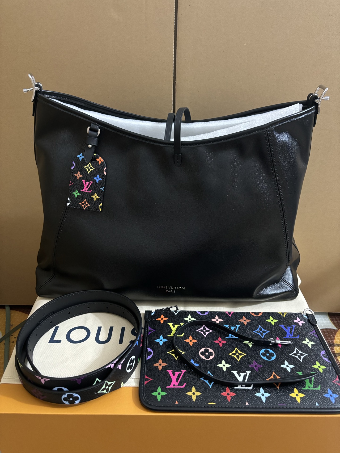 Louis Vuitton Murakami CarryAll Dark Medium Handbag