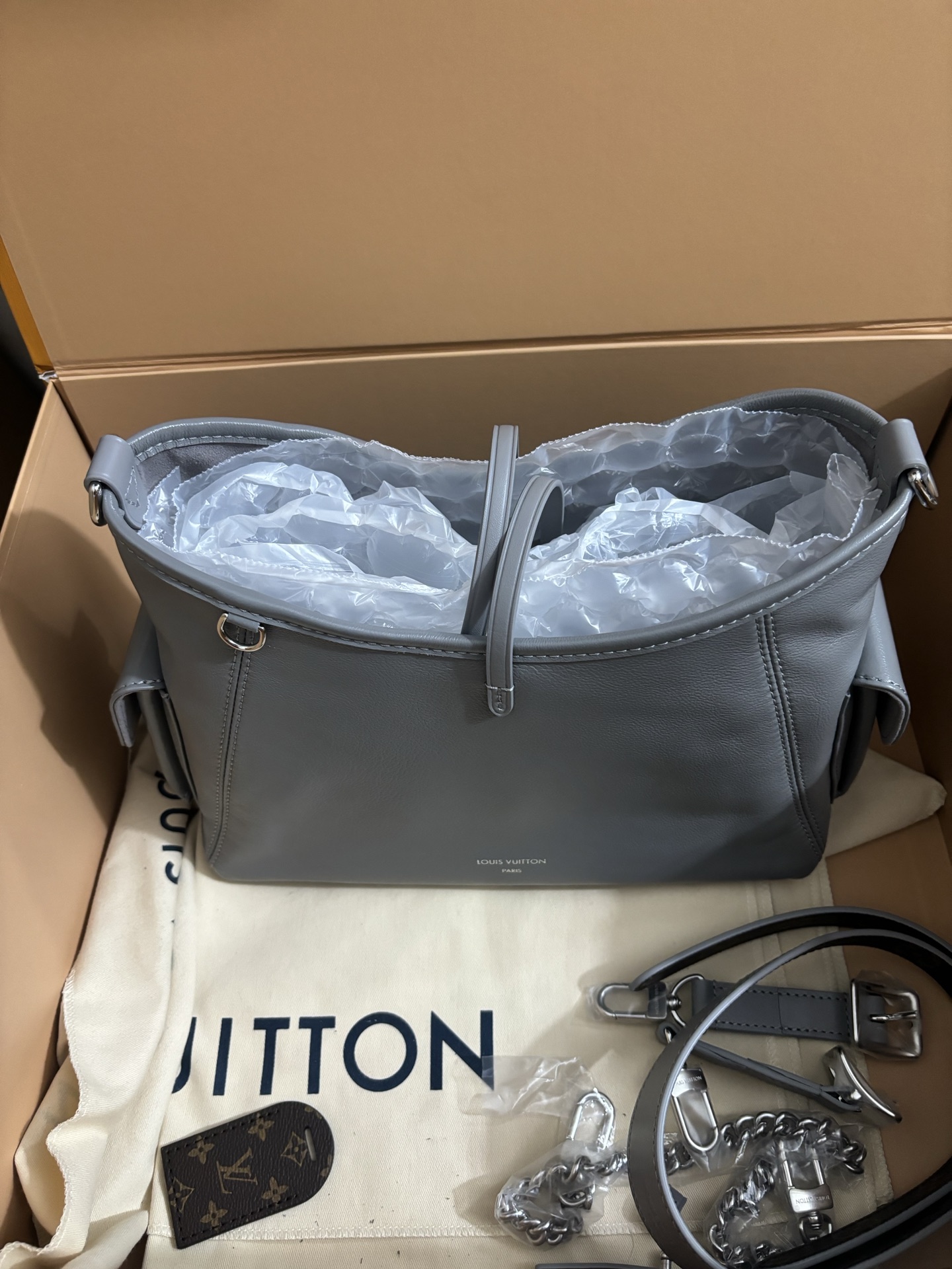 Louis Vuitton CarryAll Cargo Lambskin Small Handbag