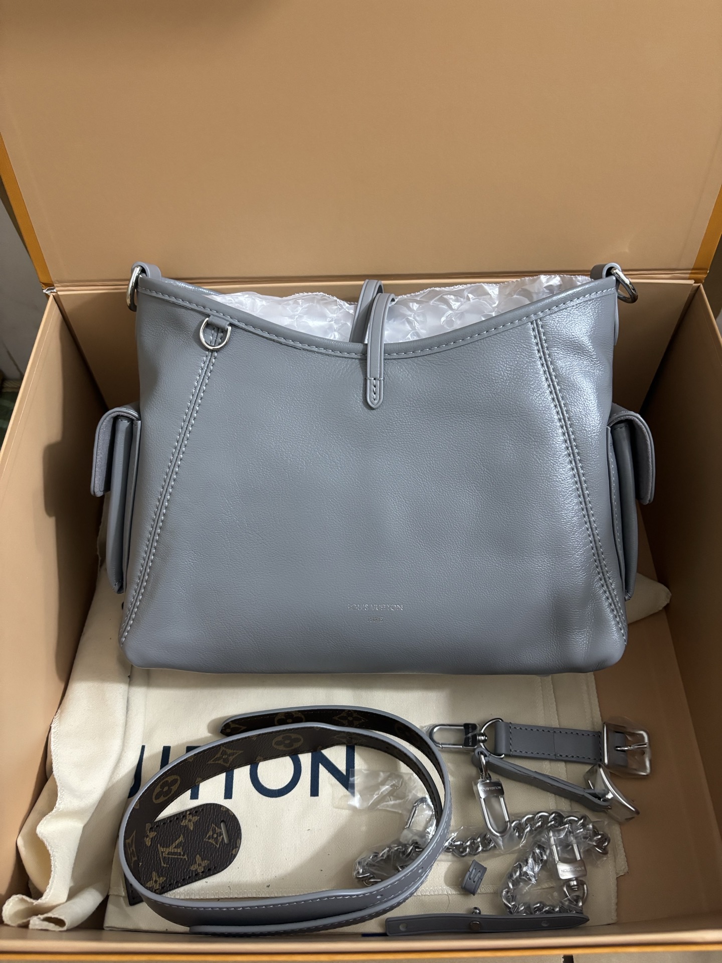 Louis Vuitton CarryAll Cargo Lambskin Small Handbag