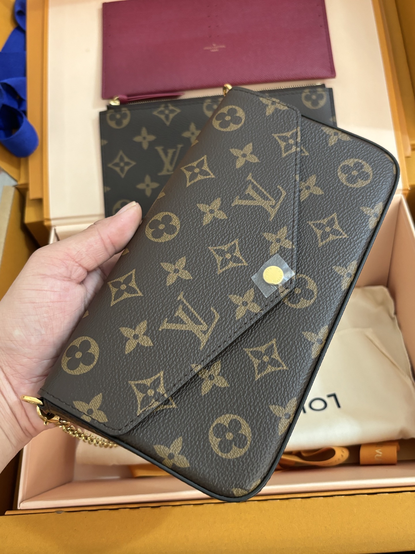 Louis Vuitton POCHETTE FÉLICIE Chain Bag