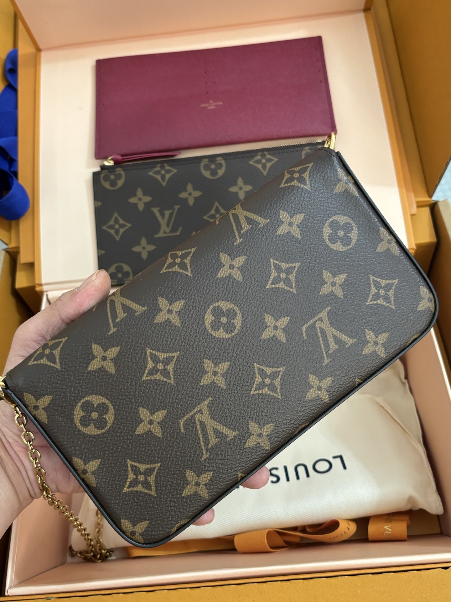 Louis Vuitton POCHETTE FÉLICIE Chain Bag