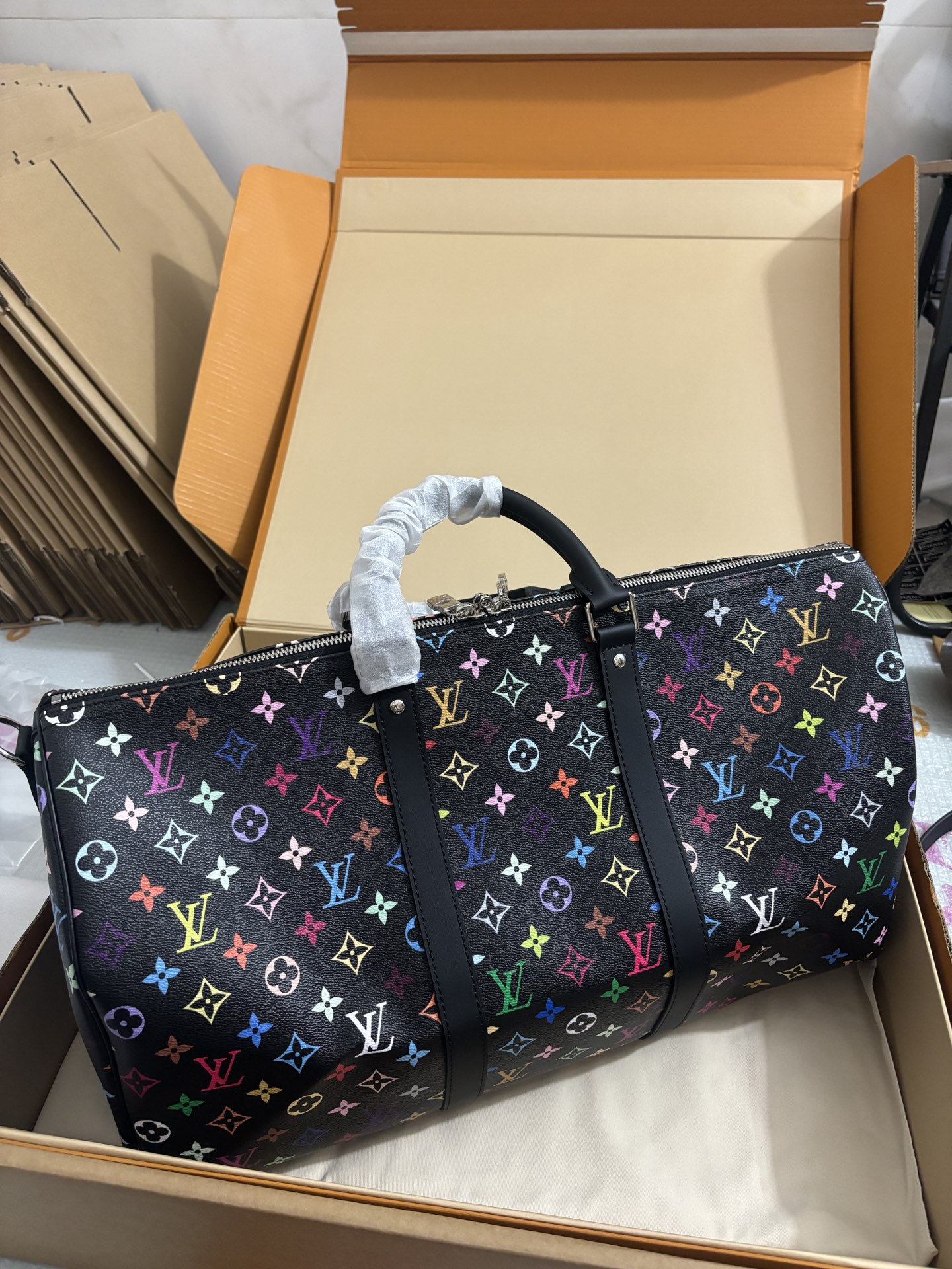 LV x TM KEEPALL BANDOULIÈRE 50 Travel Bag