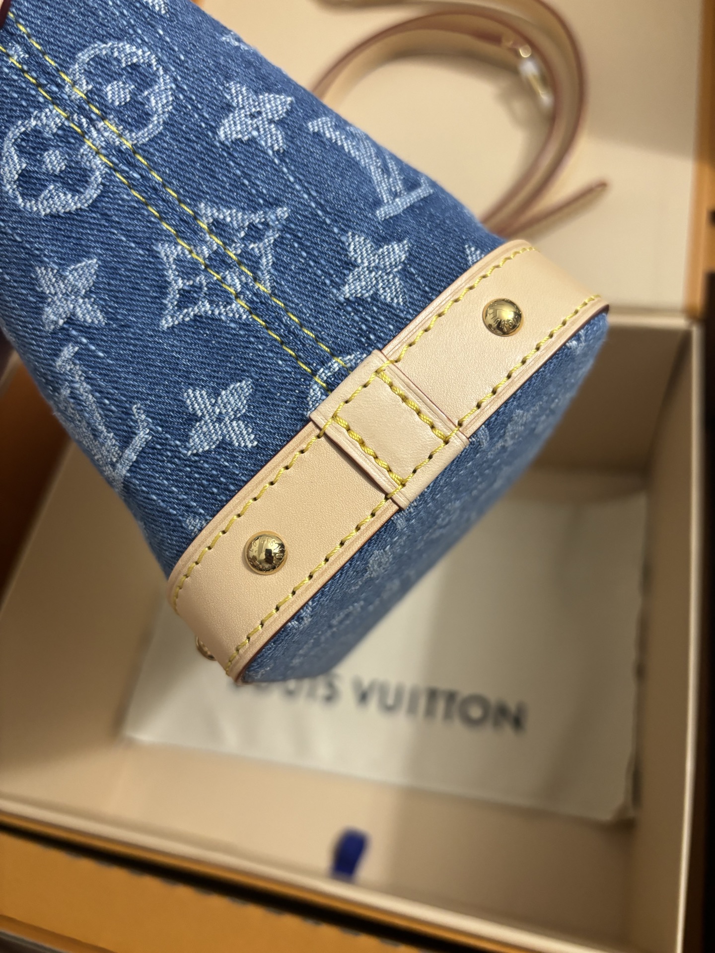 Louis Vuitton Nano Noé Denim Bucket Bag