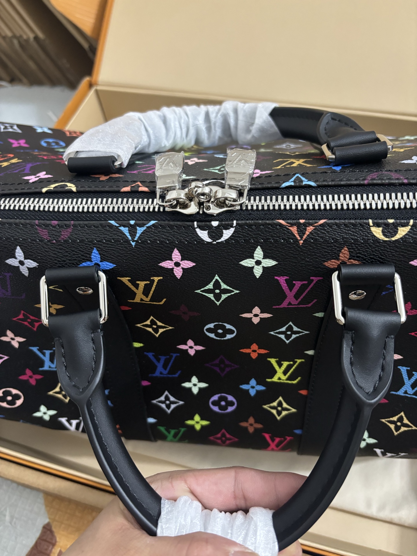 LV x TM KEEPALL BANDOULIÈRE 50 Travel Bag