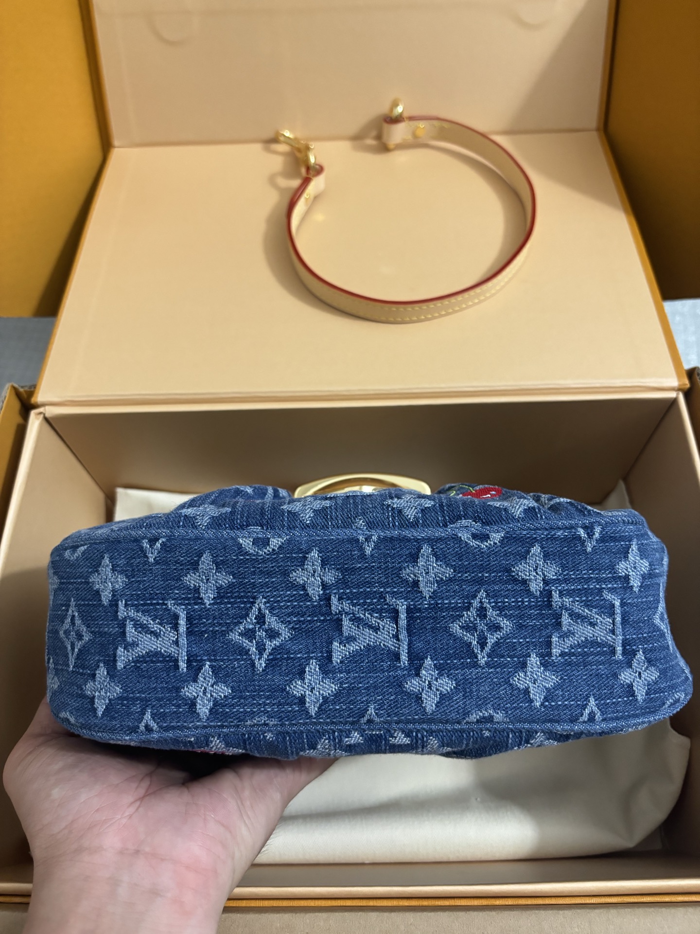 Louis Vuitton Monogram Cc Denim Cherry Bag
