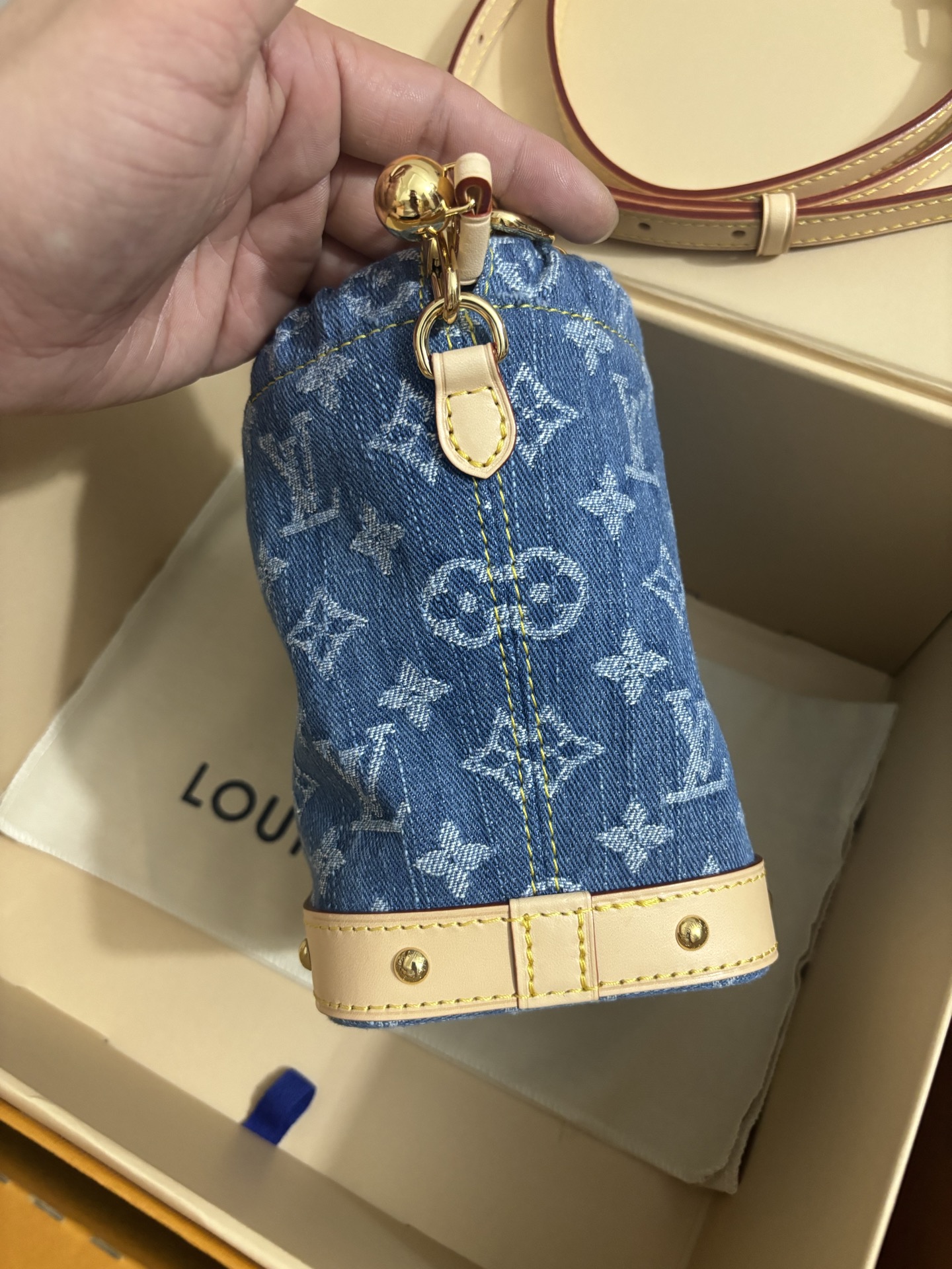 Louis Vuitton Nano Noé Denim Bucket Bag