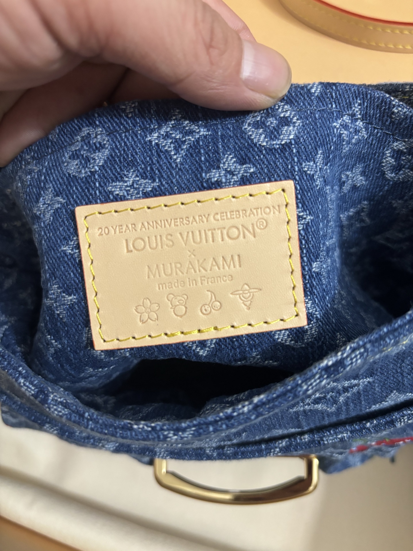 Louis Vuitton Monogram Cc Denim Cherry Bag