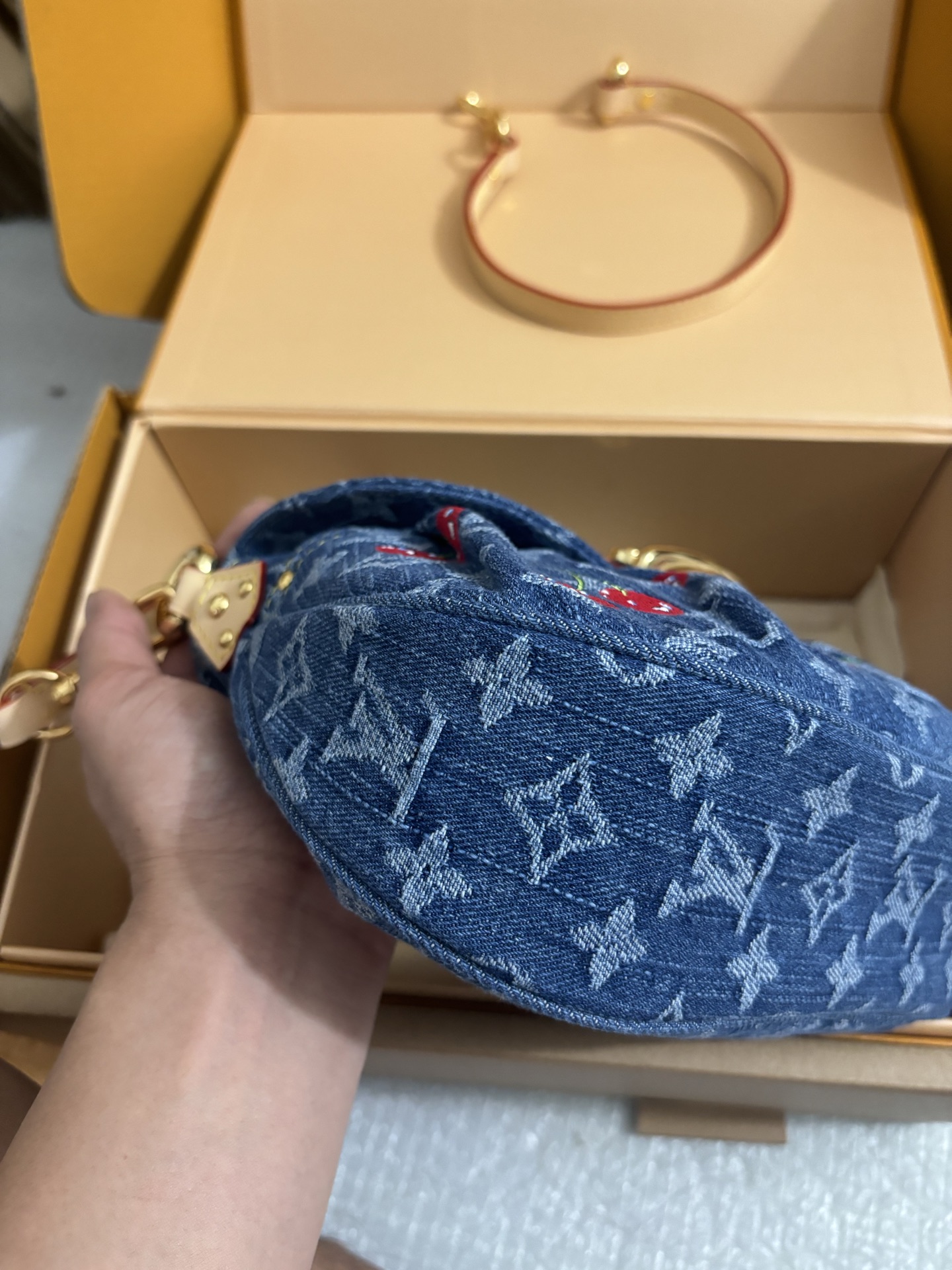 Louis Vuitton Monogram Cc Denim Cherry Bag