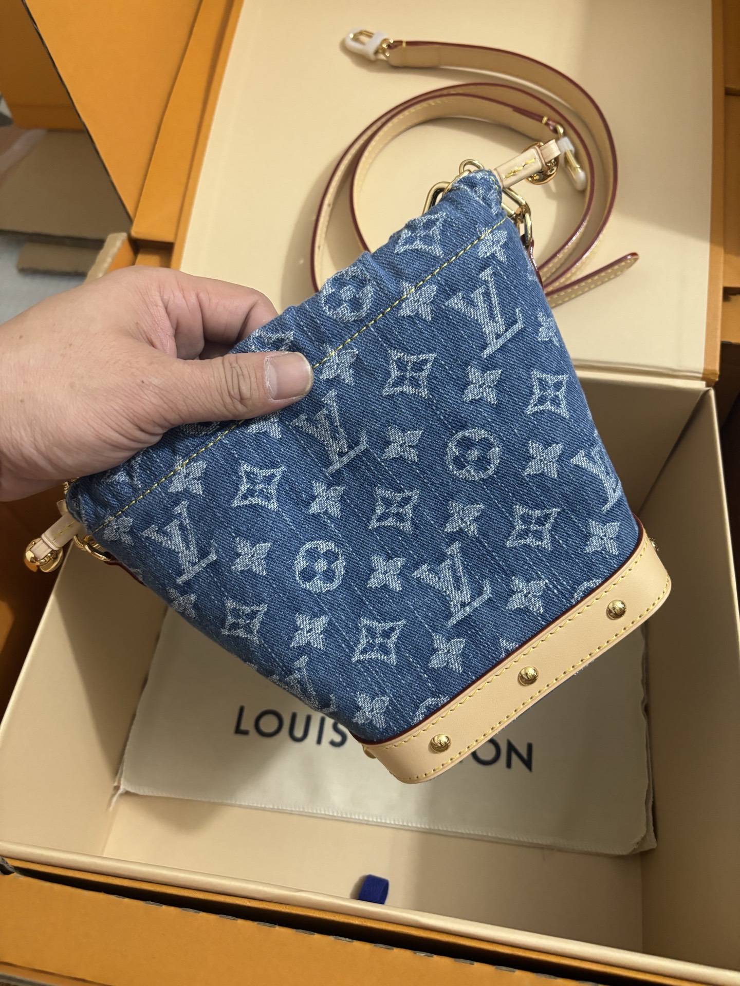 Louis Vuitton Nano Noé Denim Bucket Bag