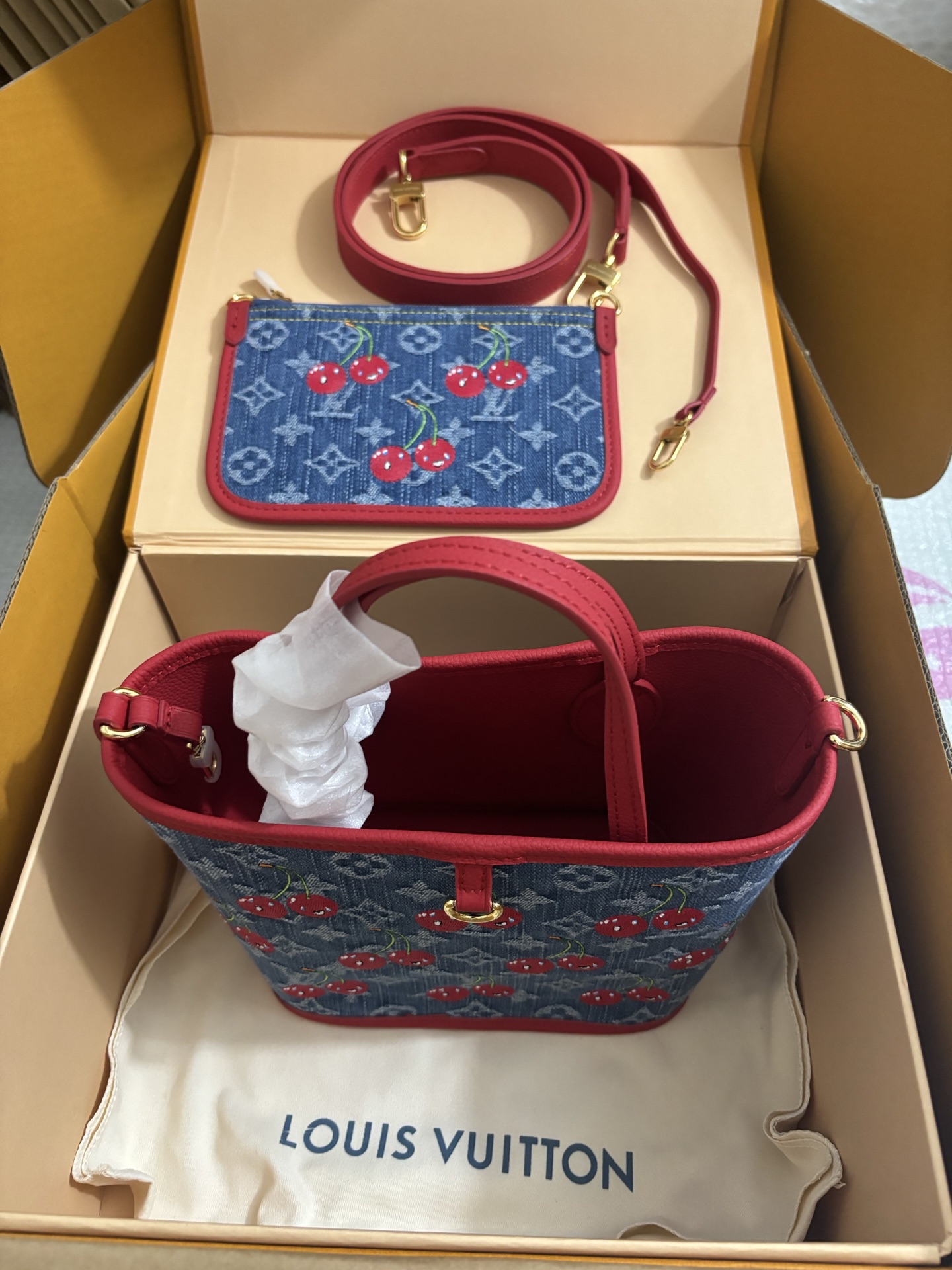 LV x TM NEVERFULL INSIDE OUT BB handbag