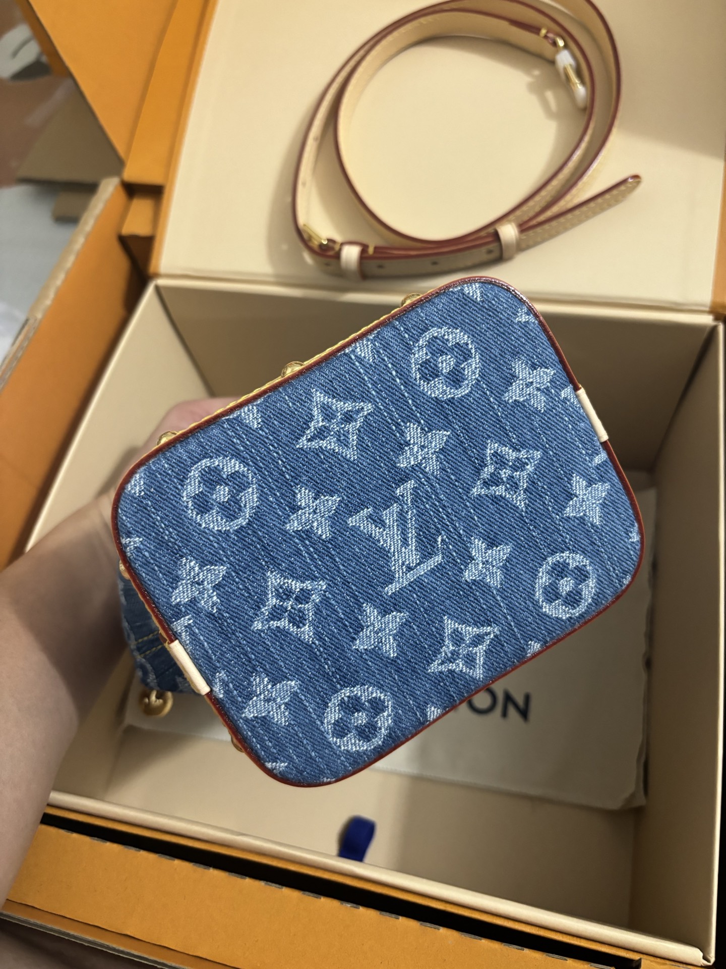 Louis Vuitton Nano Noé Denim Bucket Bag