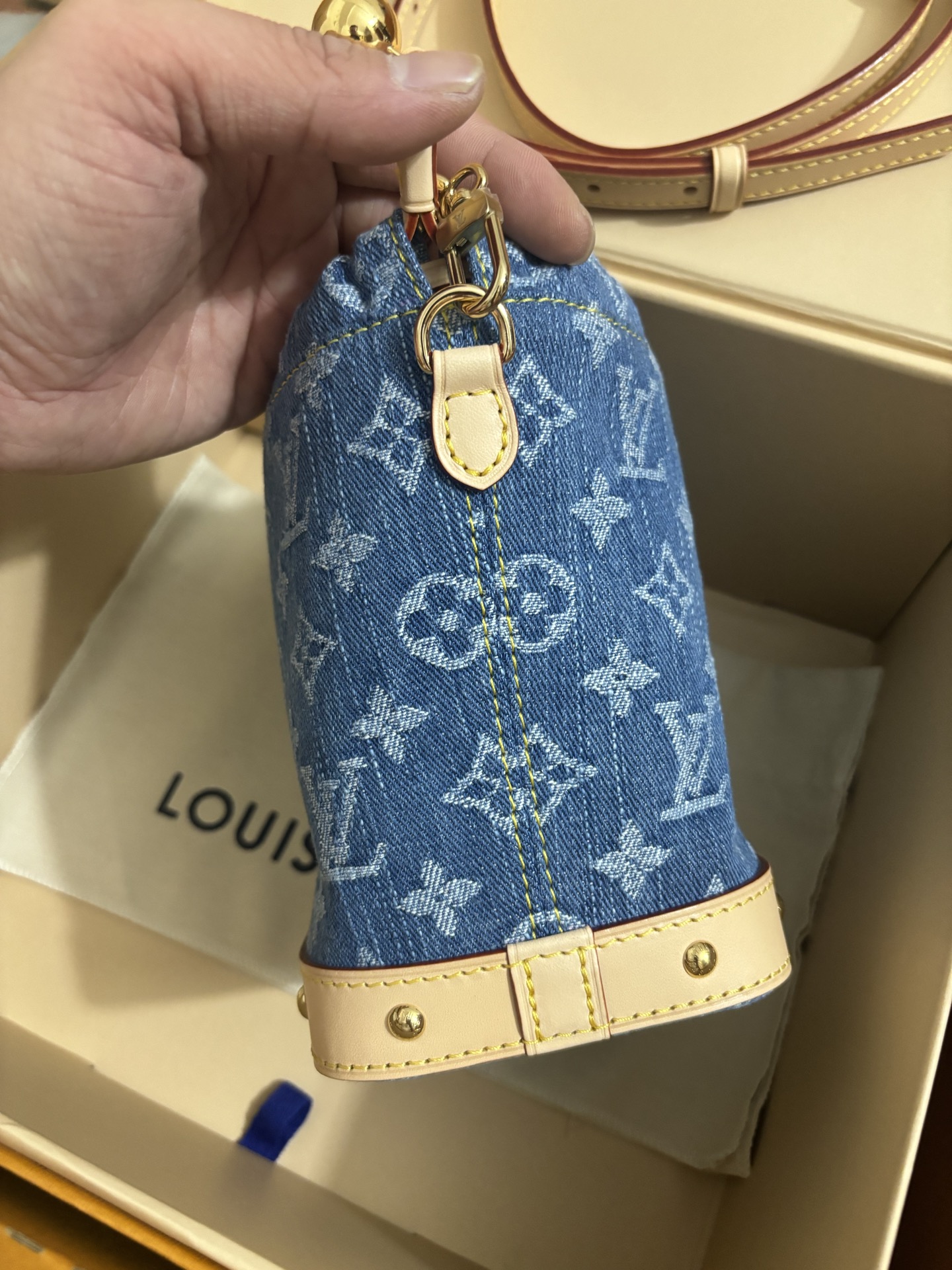 Louis Vuitton Nano Noé Denim Bucket Bag