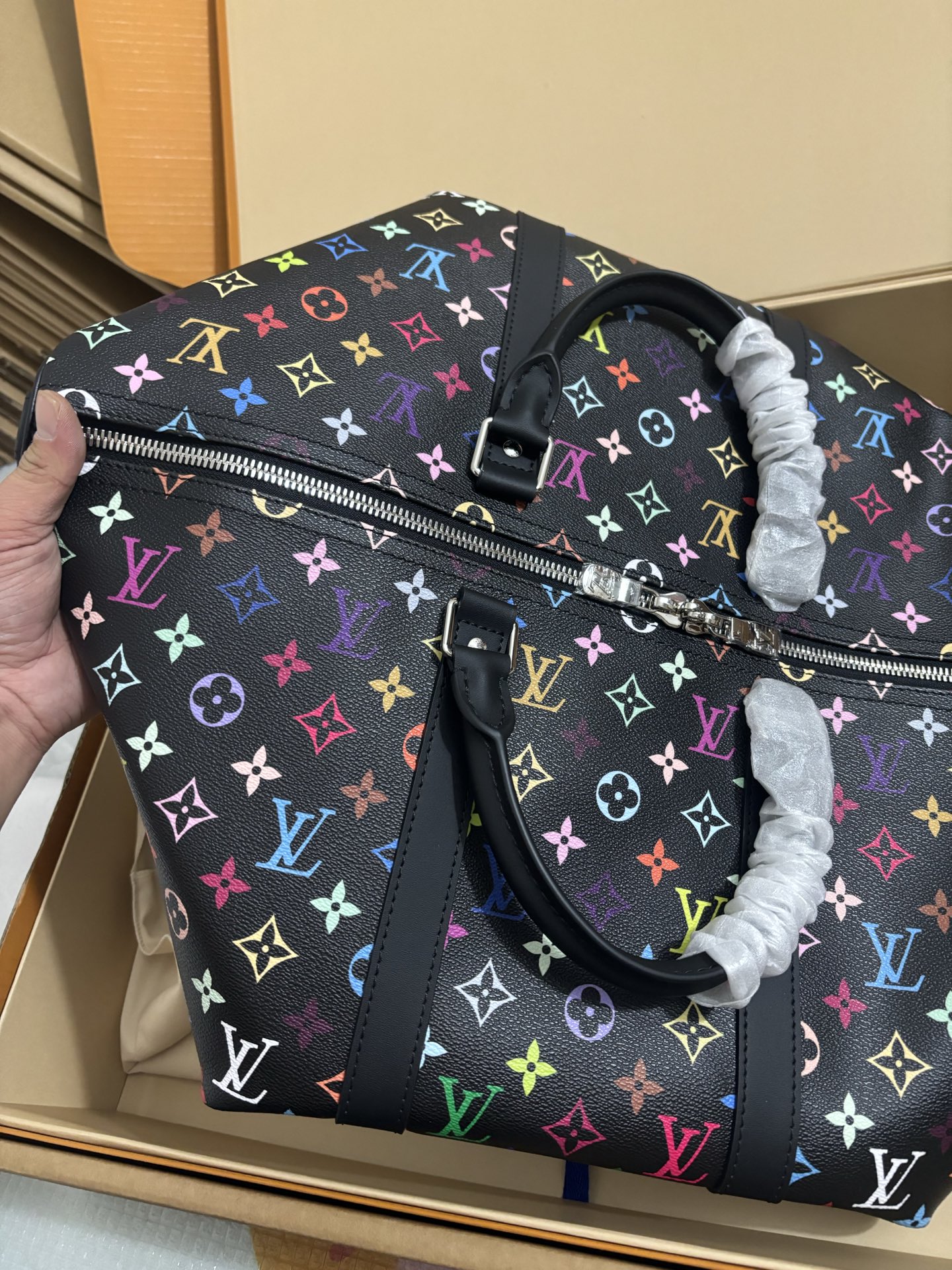 LV x TM KEEPALL BANDOULIÈRE 50 Travel Bag