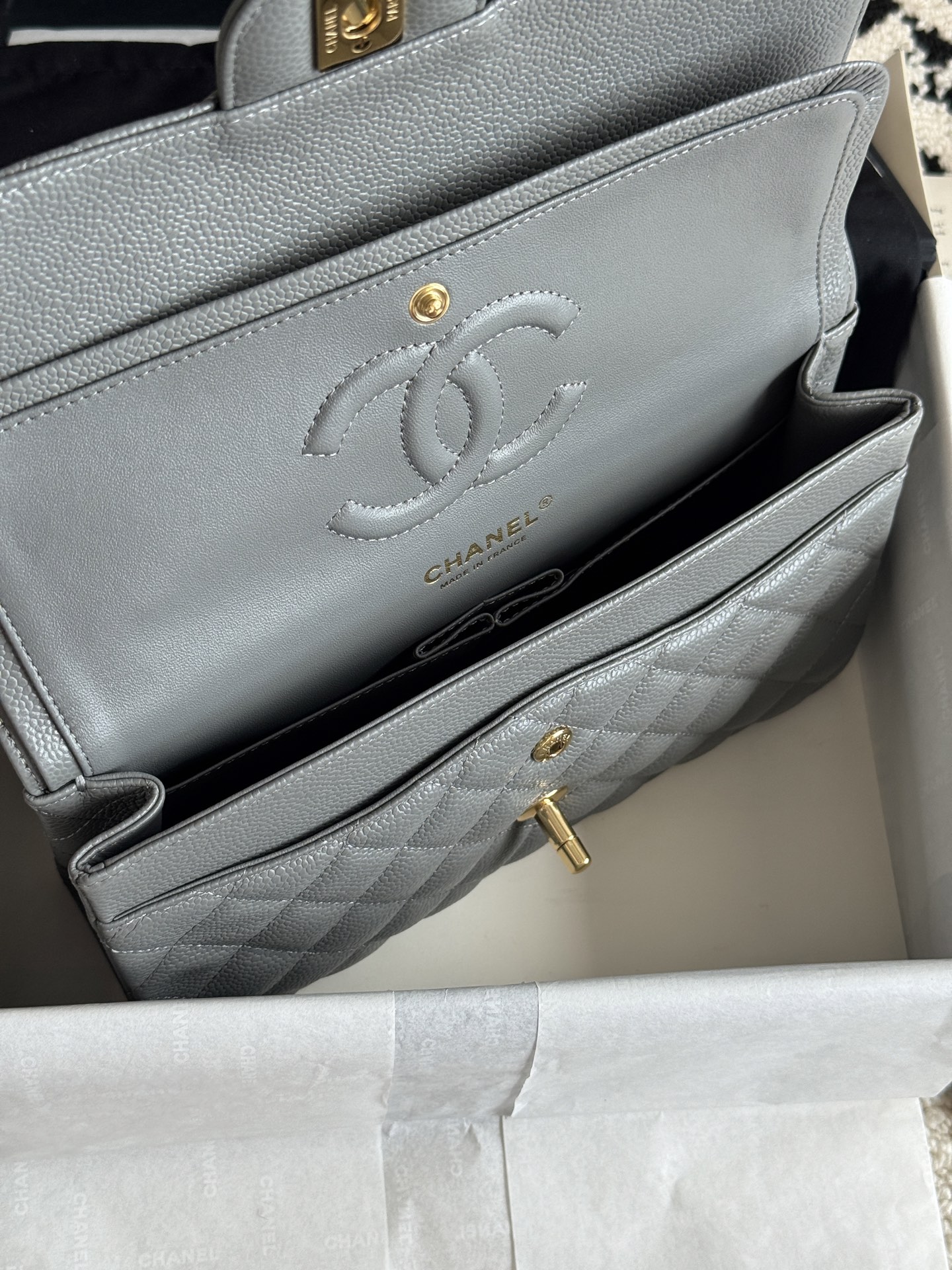 CHANEL CF series Classic ball with lychee grain