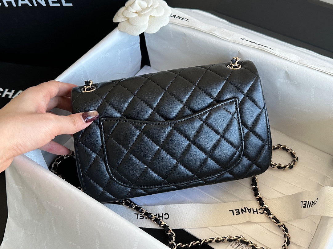 Chanel 25K gold ball large MINI Black