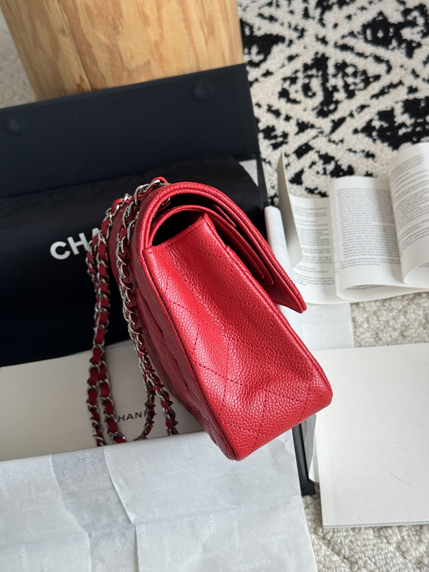 CHANEL CF series Classic ball with lychee grain