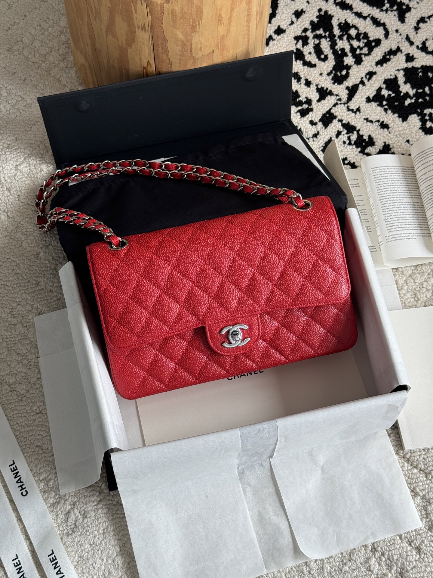 CHANEL CF series Classic ball with lychee grain