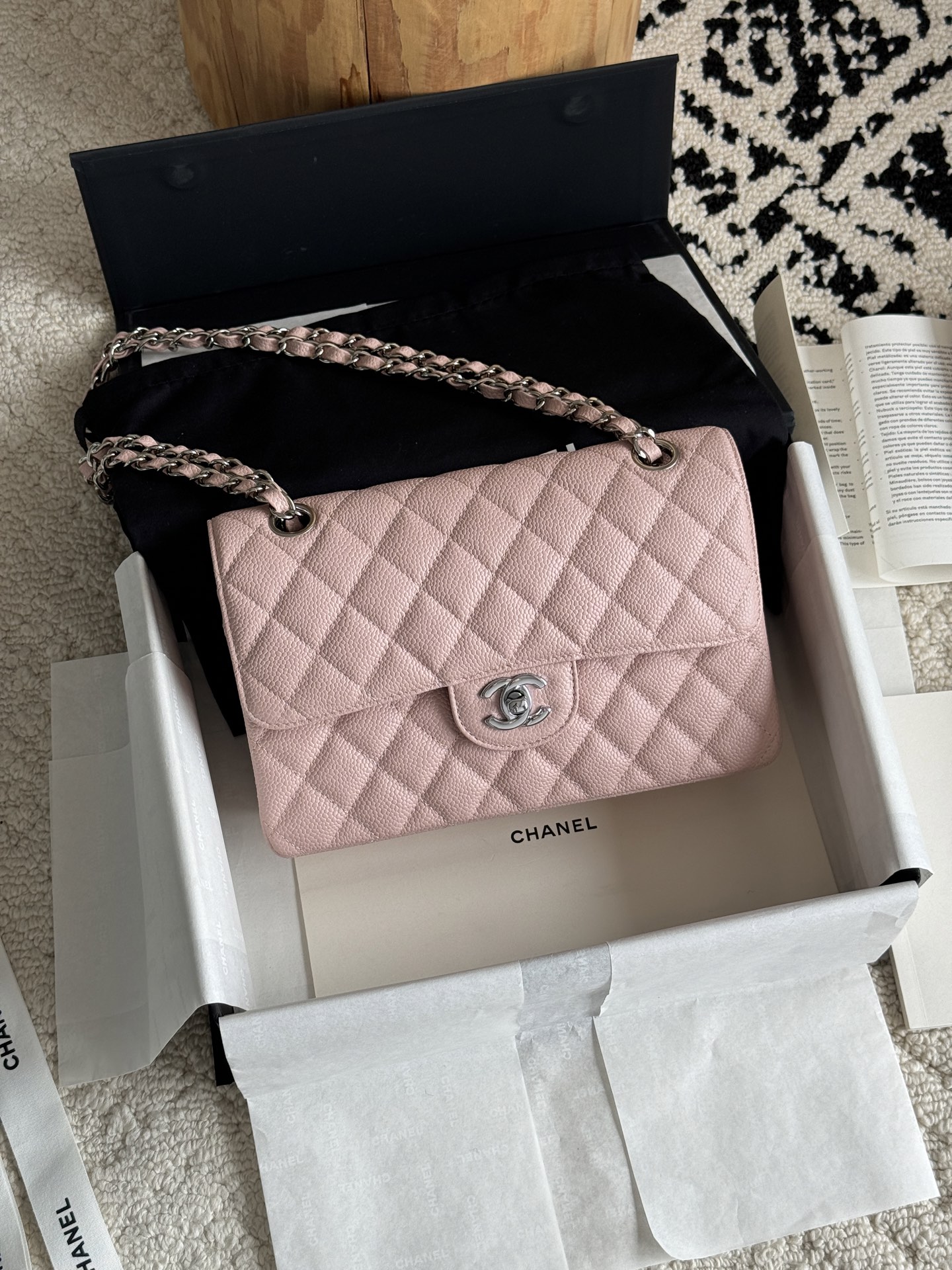 CHANEL CF series Classic ball with lychee grain