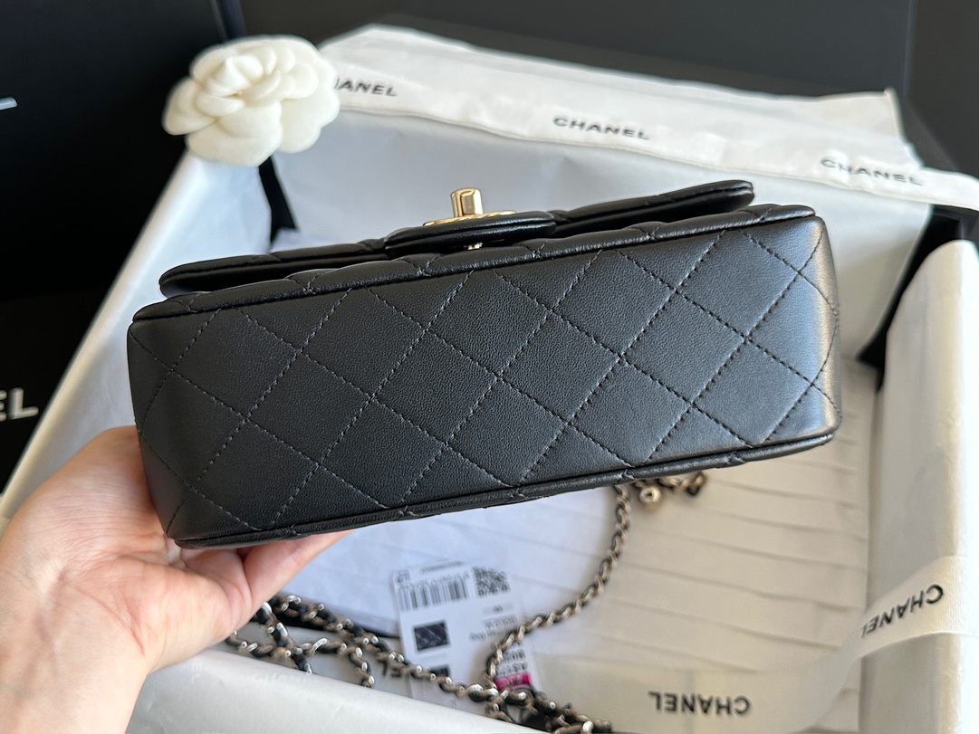 Chanel 25K gold ball large MINI Black