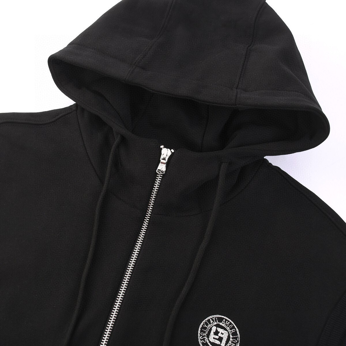 Fendi embroidered zip-up hooded vest