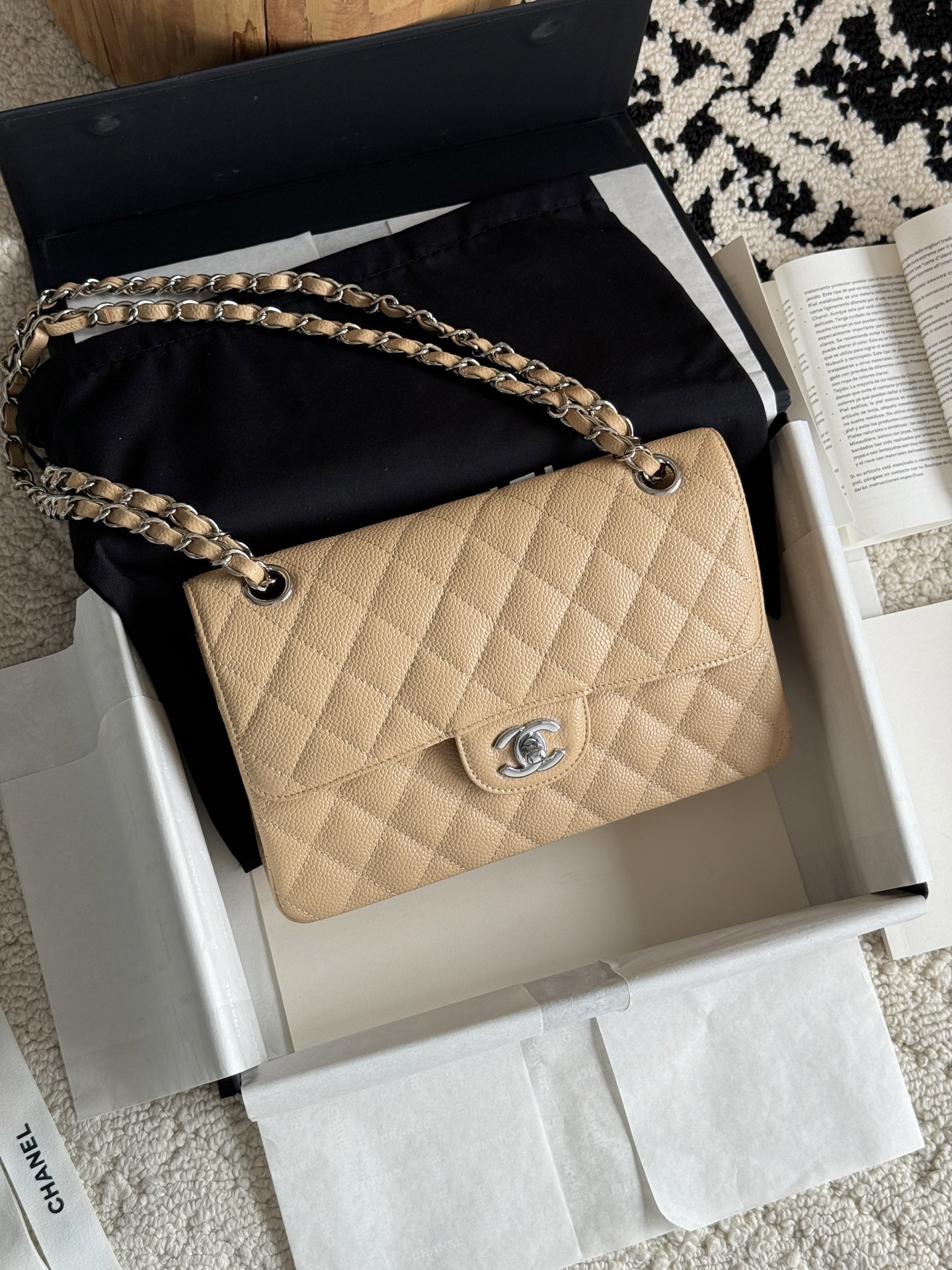 CHANEL CF series Classic ball with lychee grain