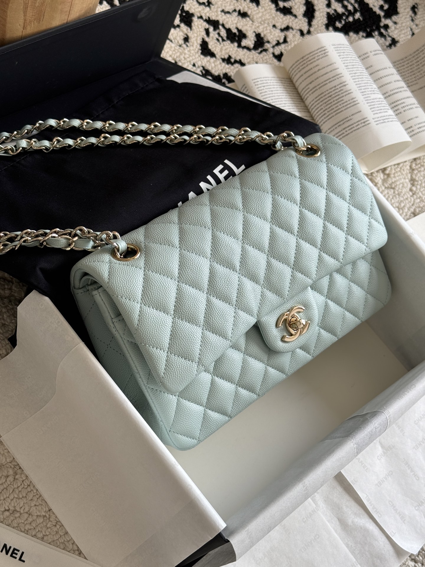 CHANEL CF series Caviar small pebble grain