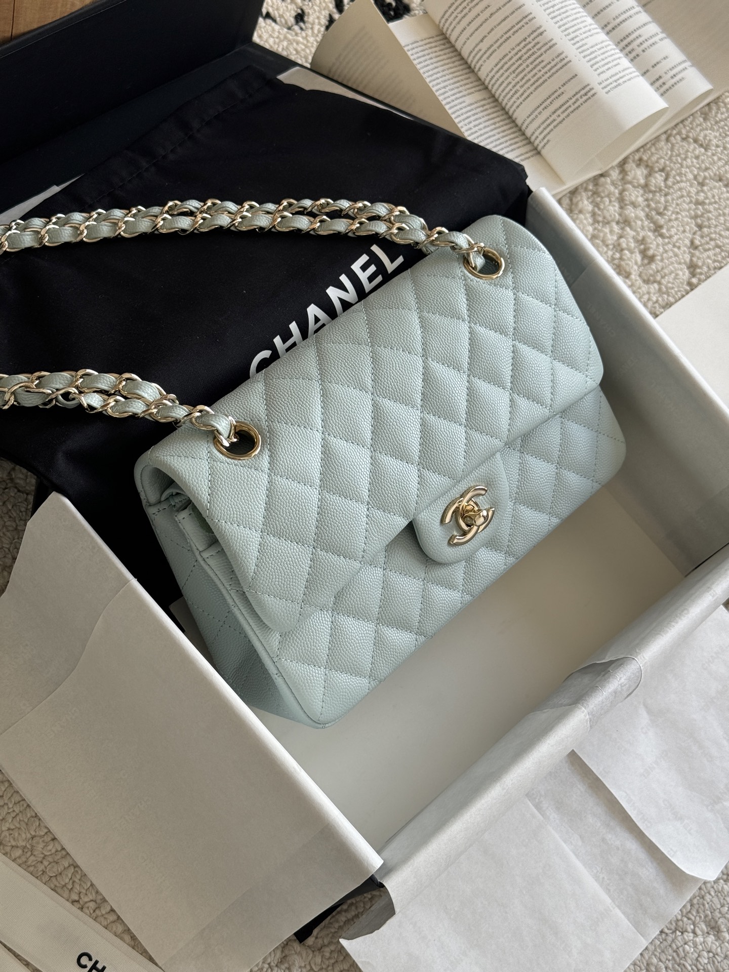 CHANEL CF series Caviar small pebble grain