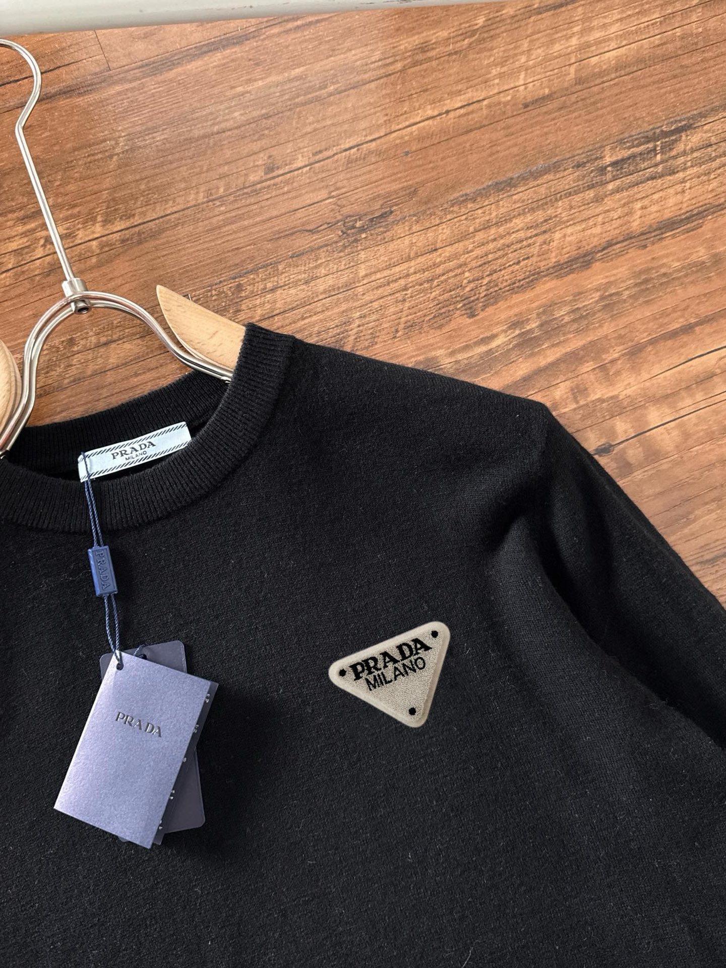 Prada  Exquisite Logo Crew Neck Sweater